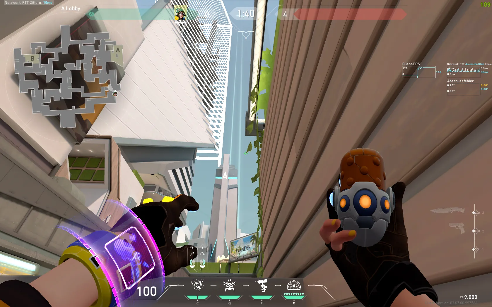 Killjoy Nanoswarm on Split Attack Site A — step 2 of 3: Aim — line up the shot