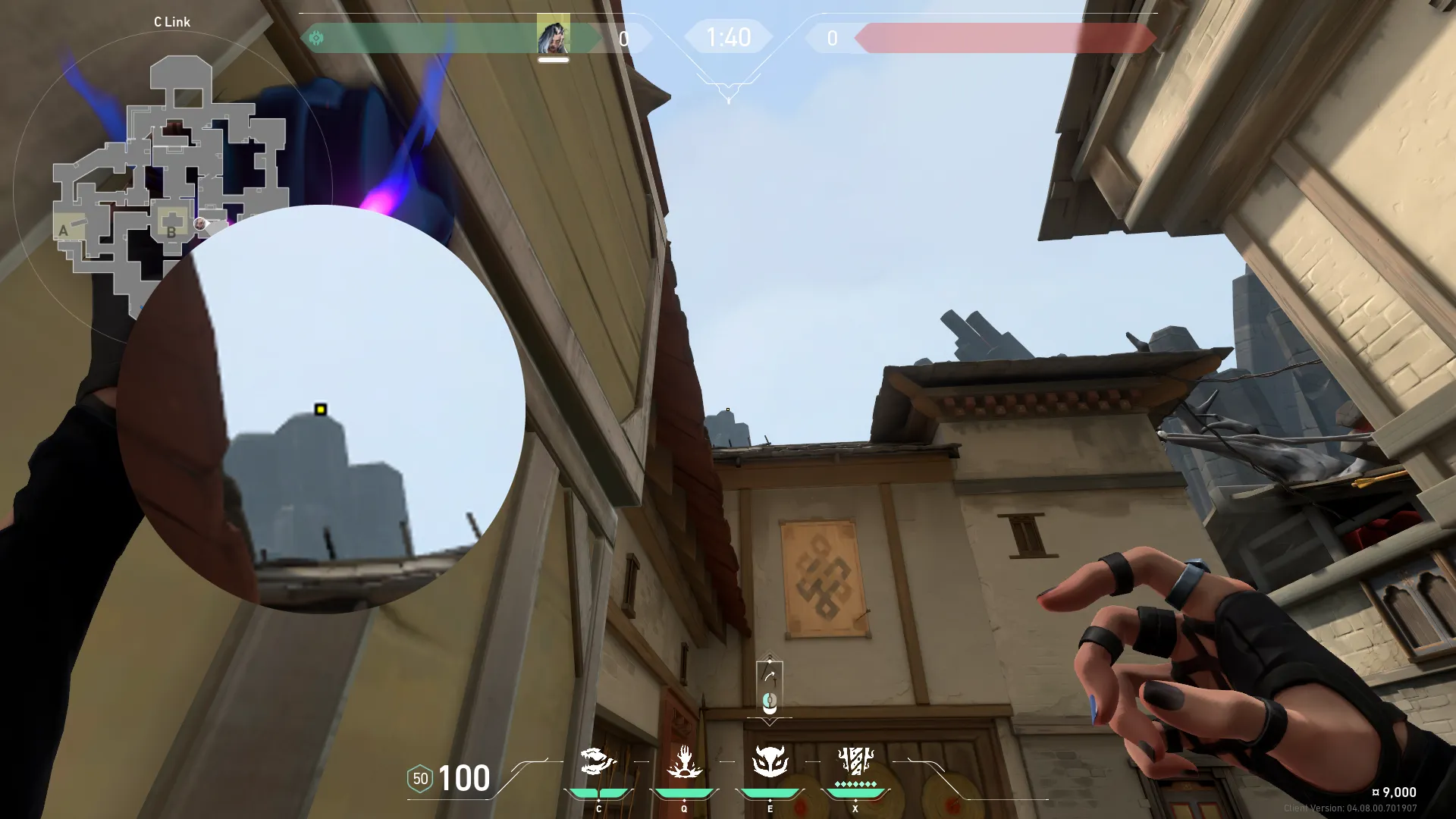 Fade Haunt on Haven Defense Site C — step 3 of 4: Aim — line up the shot