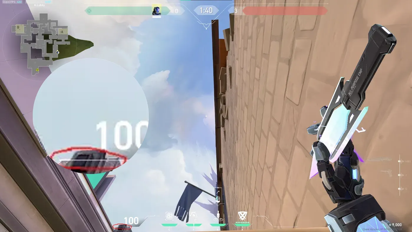 KAY/O Zero_Point on Ascent Attack Site A — step 2 of 3: Aim — line up the shot