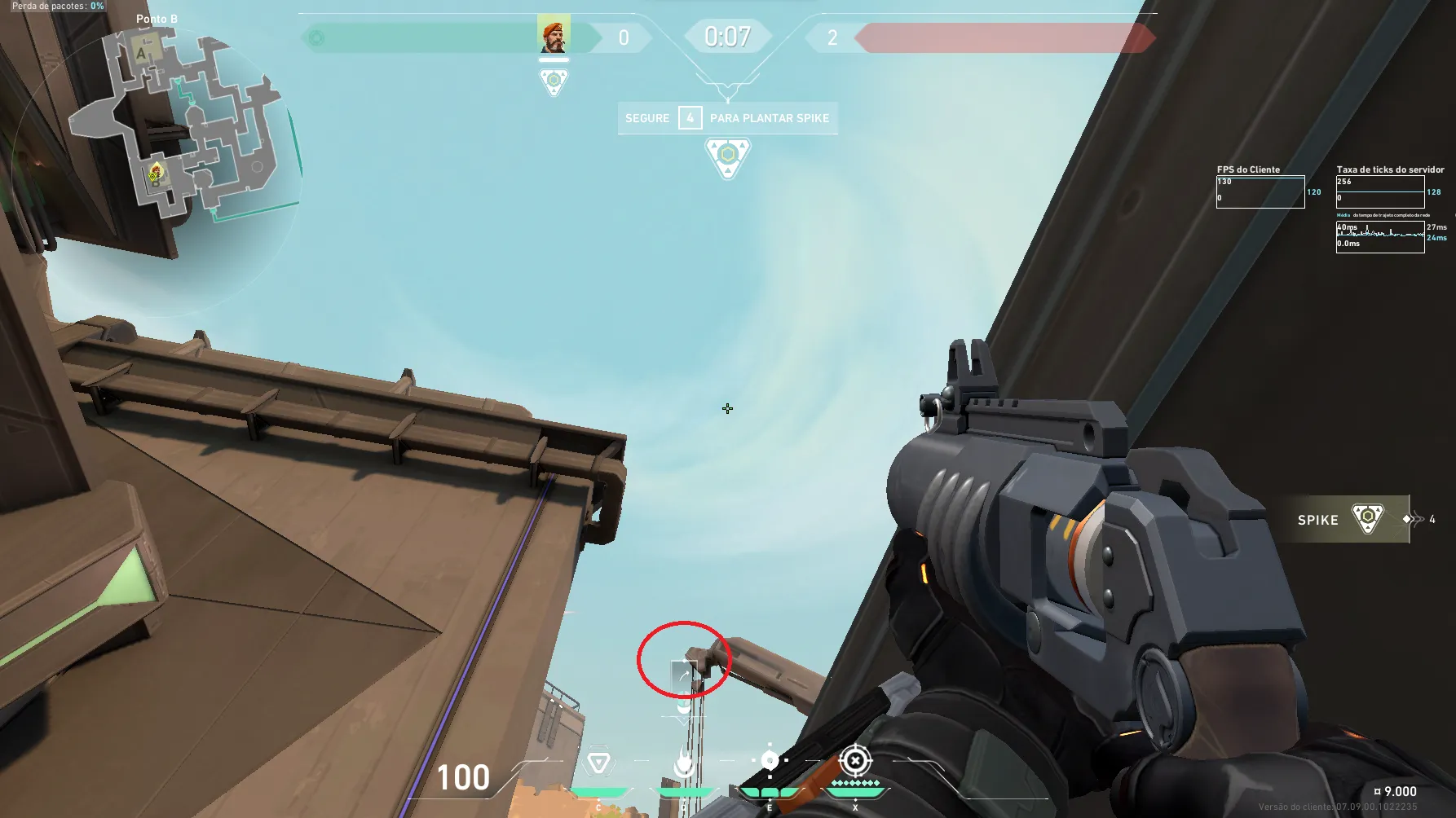 Brimstone Incendiary on Bind Defense Site A — step 2 of 3: Aim — line up the shot