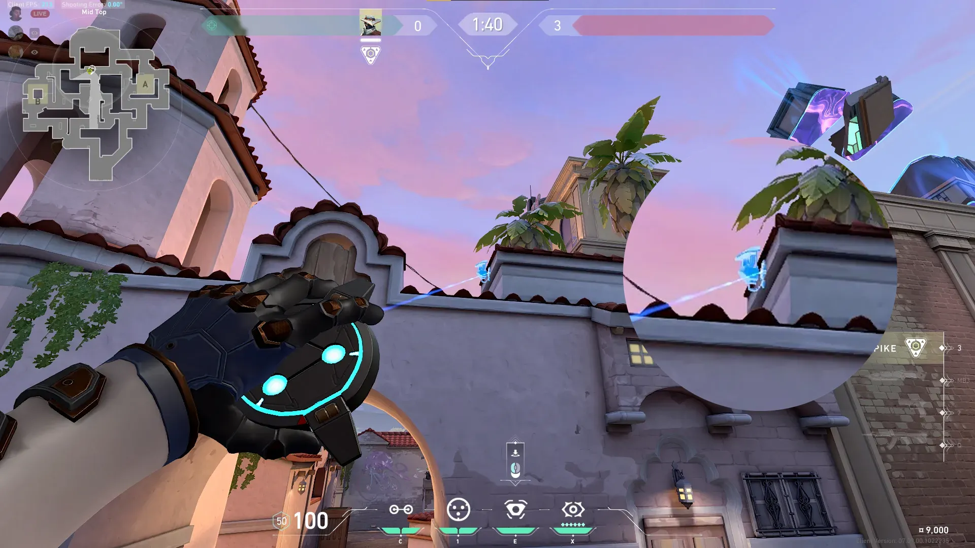 Cypher Spycam on Sunset Defense Mid — step 5 of 7: Aim — line up the shot