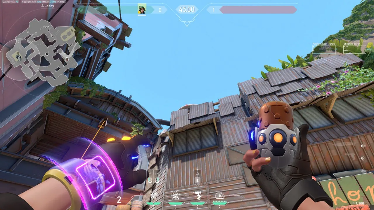 Killjoy Nanoswarm on Breeze Attack Site A — step 2 of 3: Aim — line up the shot