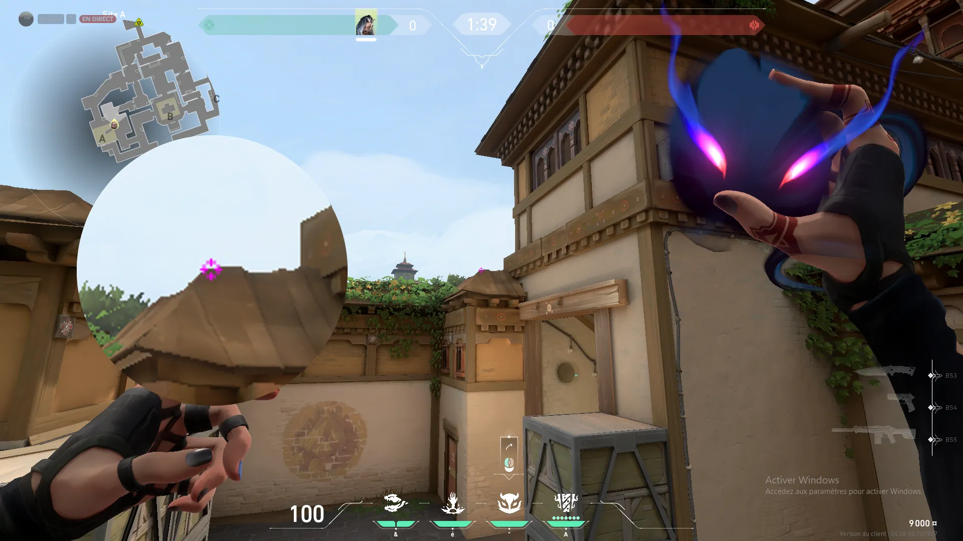Fade Haunt on Haven Defense Site A — step 2 of 4: Aim — line up the shot
