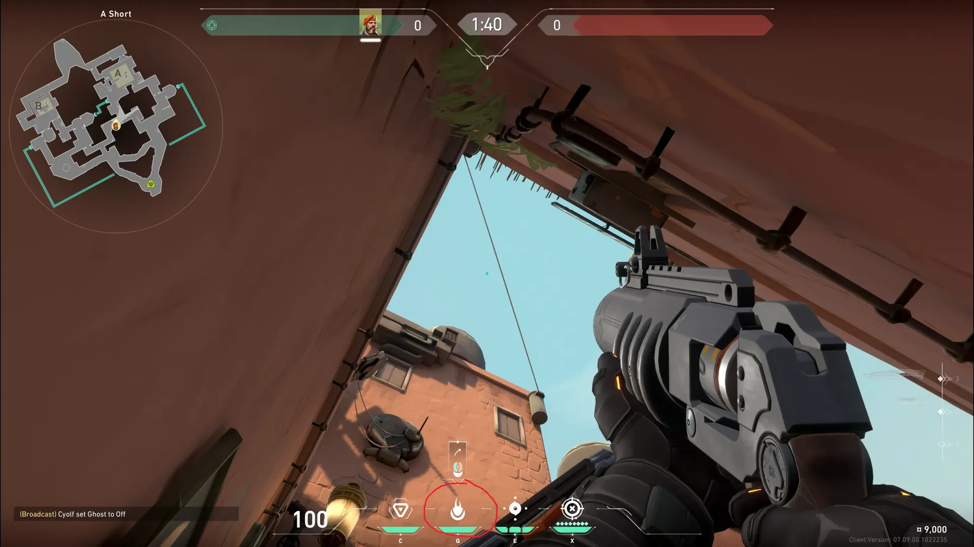 Brimstone Incendiary on Bind Attack Site A — step 2 of 3: Aim — line up the shot