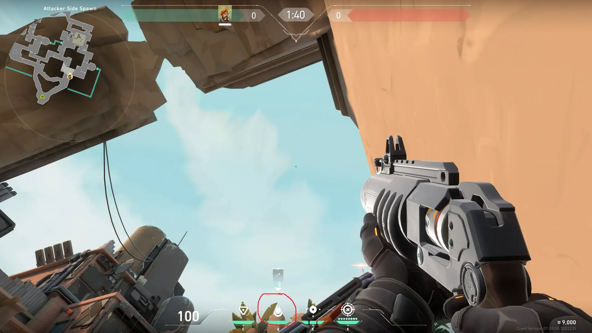 Brimstone Incendiary on Bind Attack Site A — step 2 of 3: Aim — line up the shot