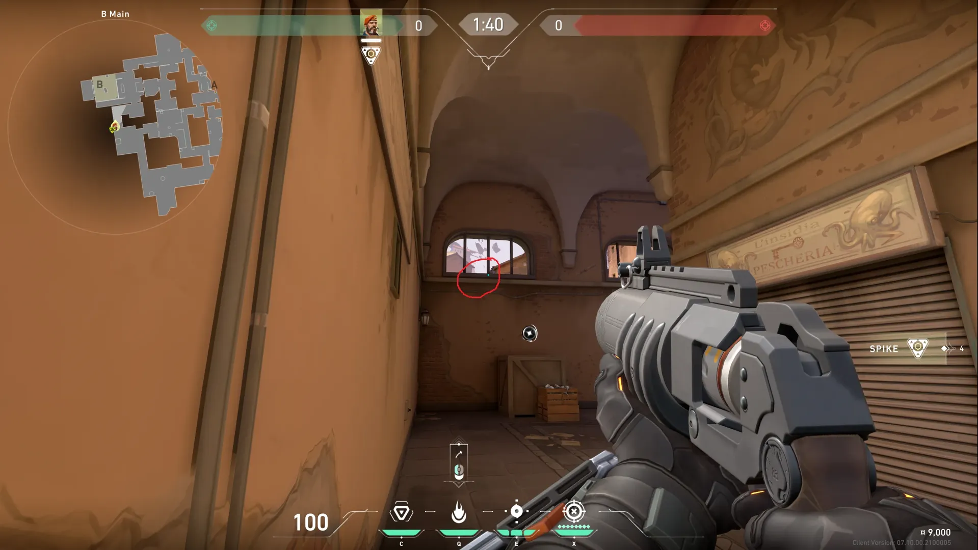 Brimstone Incendiary on Ascent Attack Site B — step 2 of 3: Aim — line up the shot