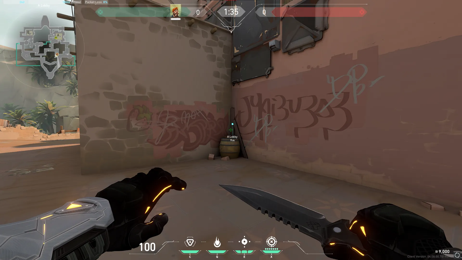 A Truck Default Denial from Lobby — Brimstone lineup on Bind