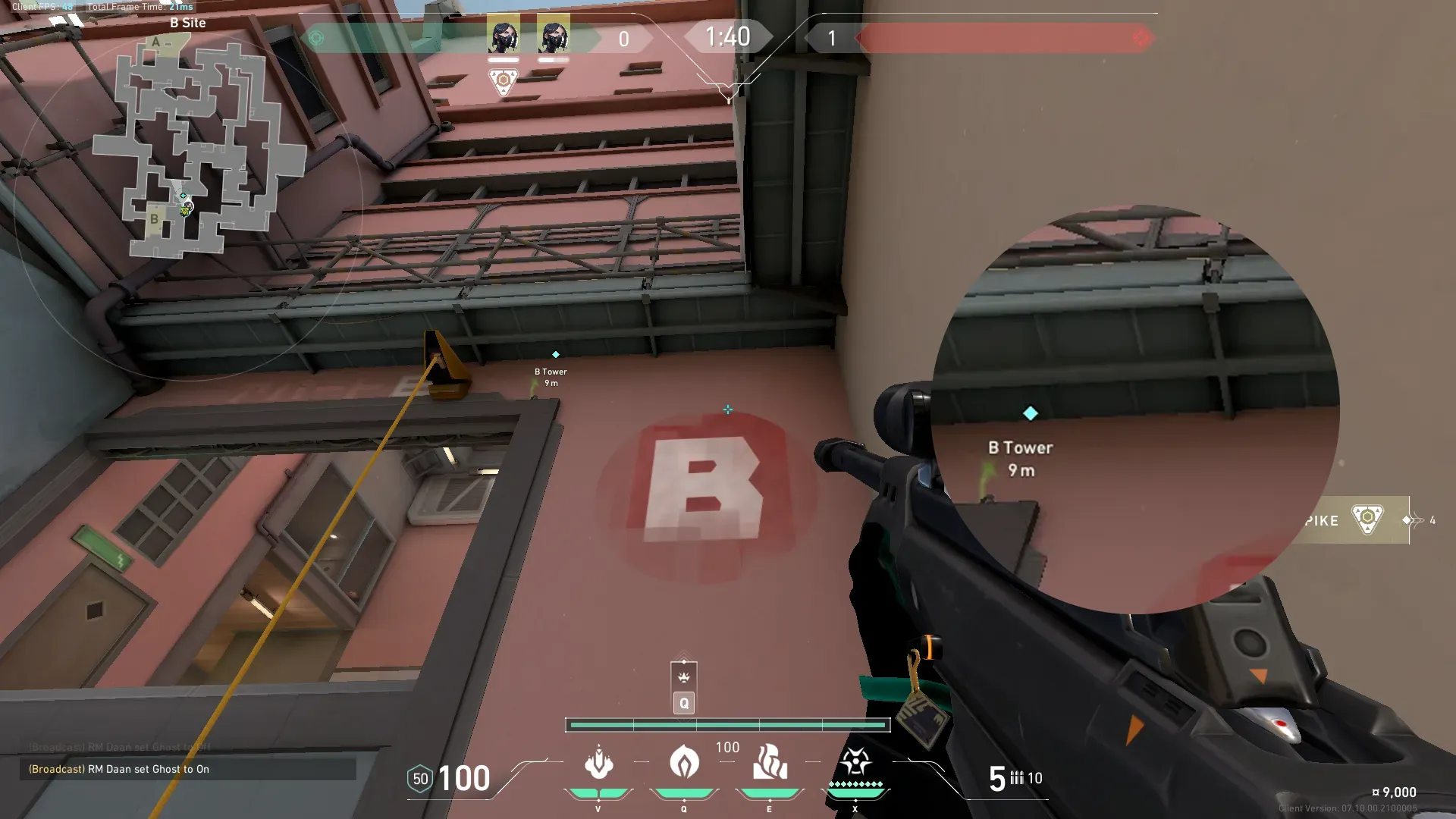 Viper Poison Cloud on Split Defense Site B — step 2 of 3: Aim — line up the shot