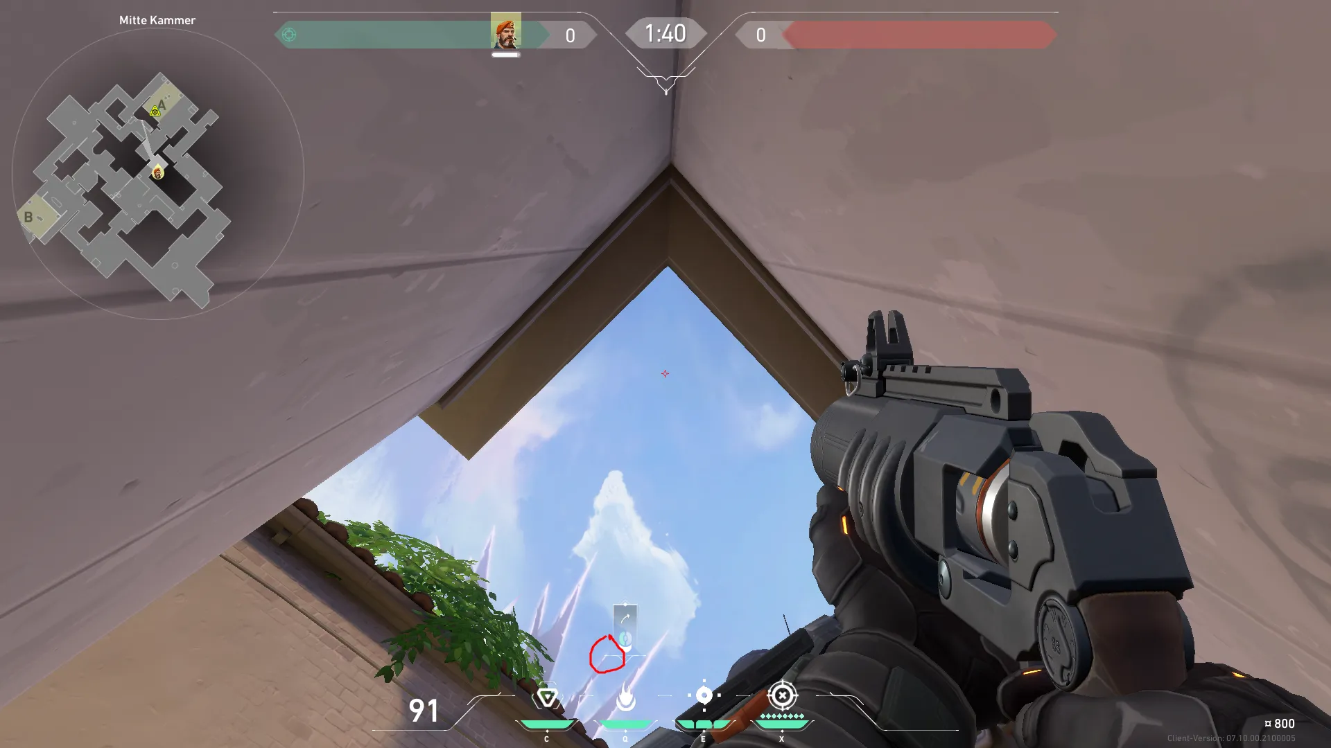 Brimstone Incendiary on Ascent Attack Site A — step 2 of 3: Aim — line up the shot
