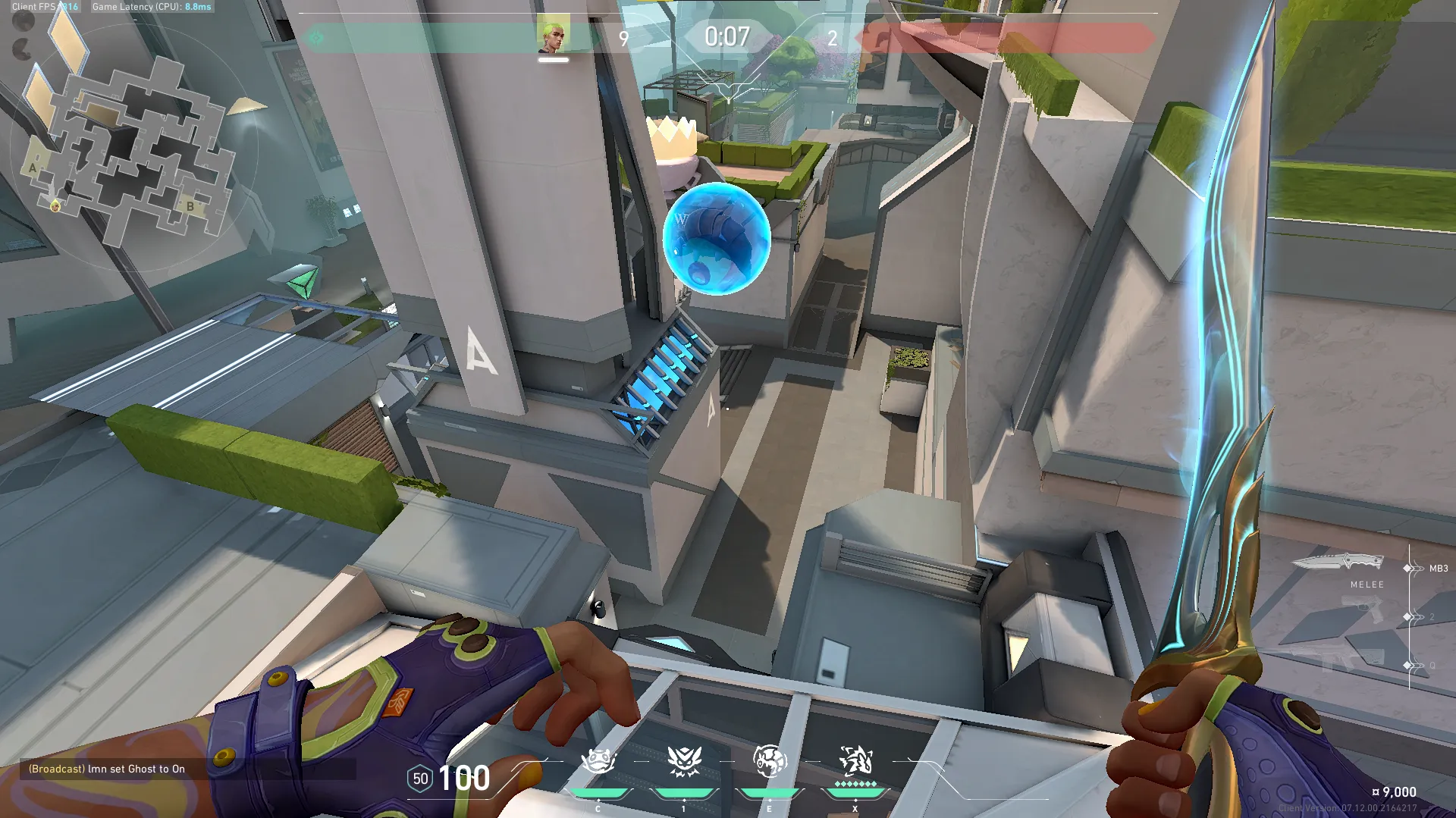 Gekko Dizzy on Split Defense Site A — step 3 of 4: Aim — line up the shot
