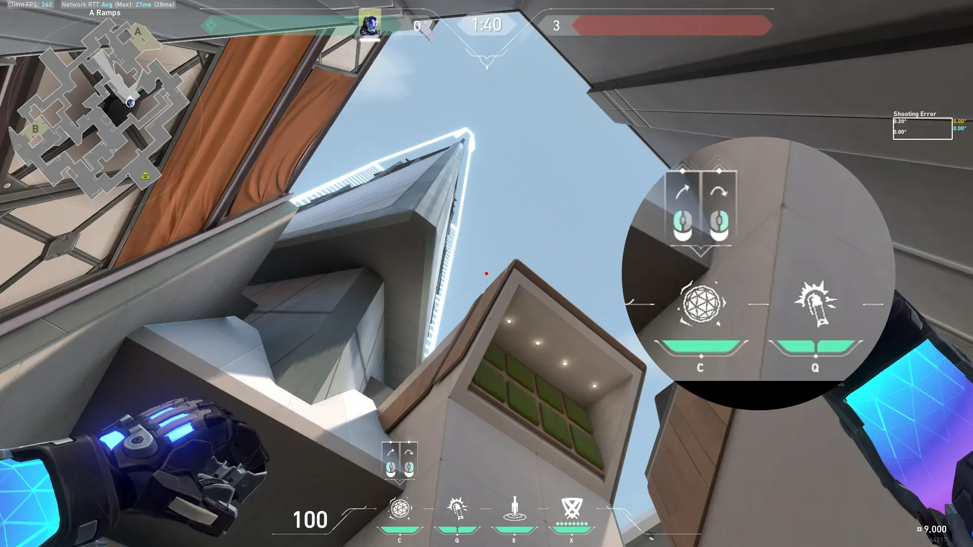 KAY/O Frag_Ment on Split Attack Site A — step 3 of 4: Aim — line up the shot
