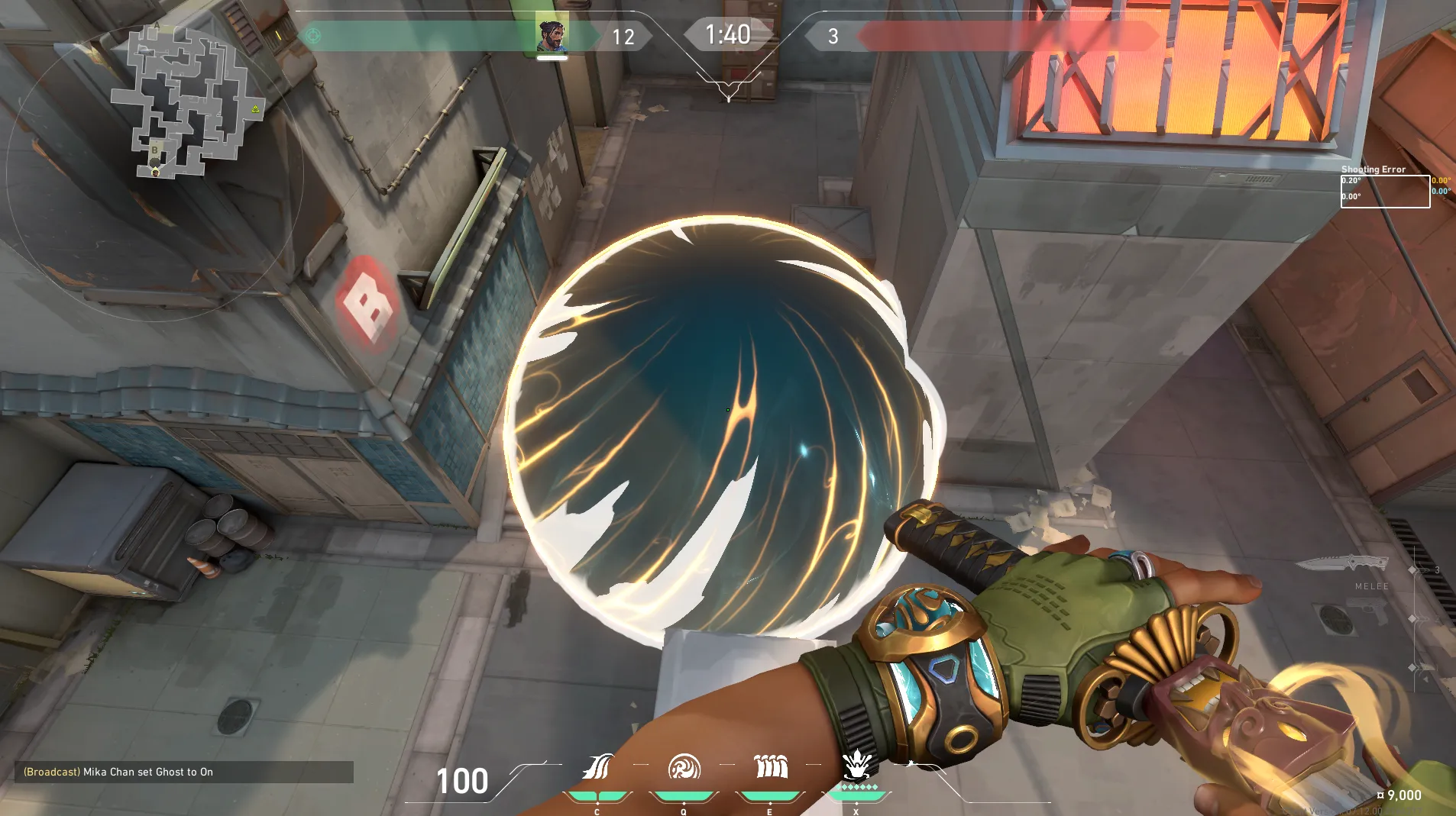 Viper Snake Bite on Split Attack Site B — step 13 of 16: Aim — line up the shot