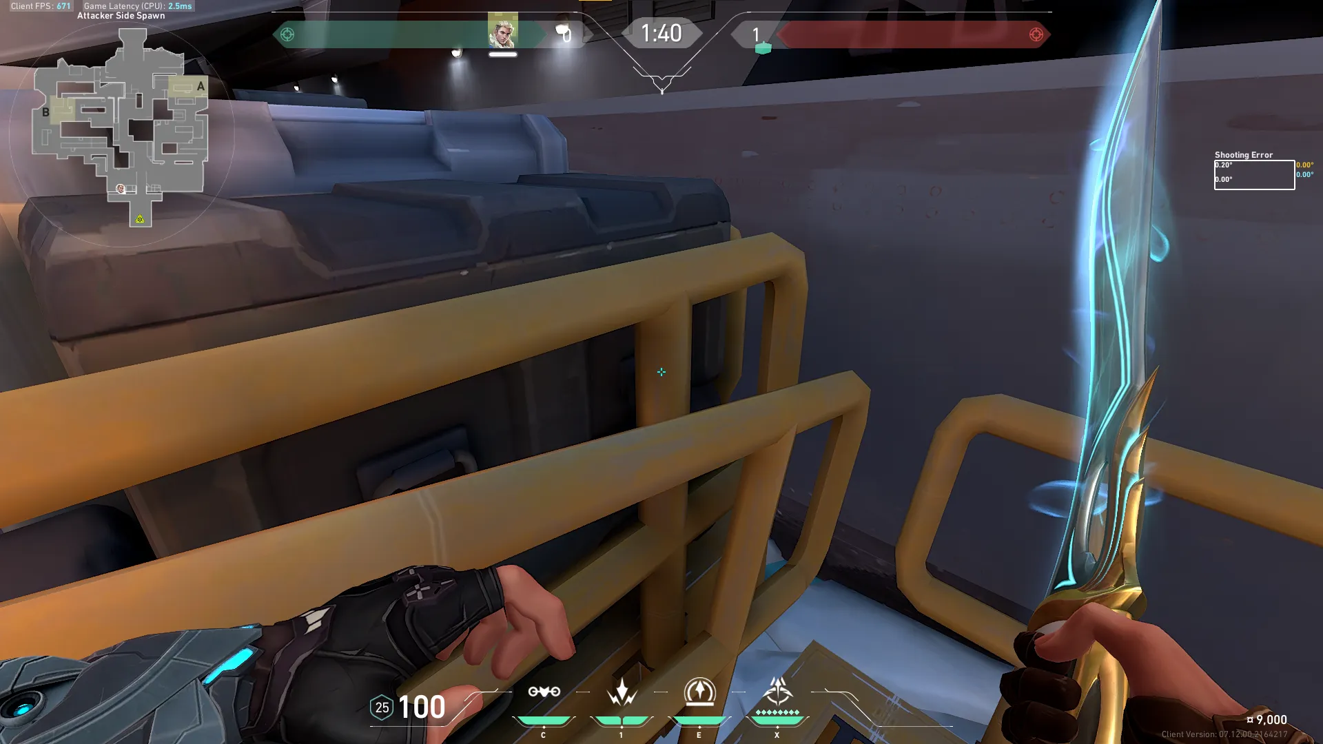 Sova Recon Bolt on Icebox Attack Site B — step 3 of 5: Aim — line up the shot