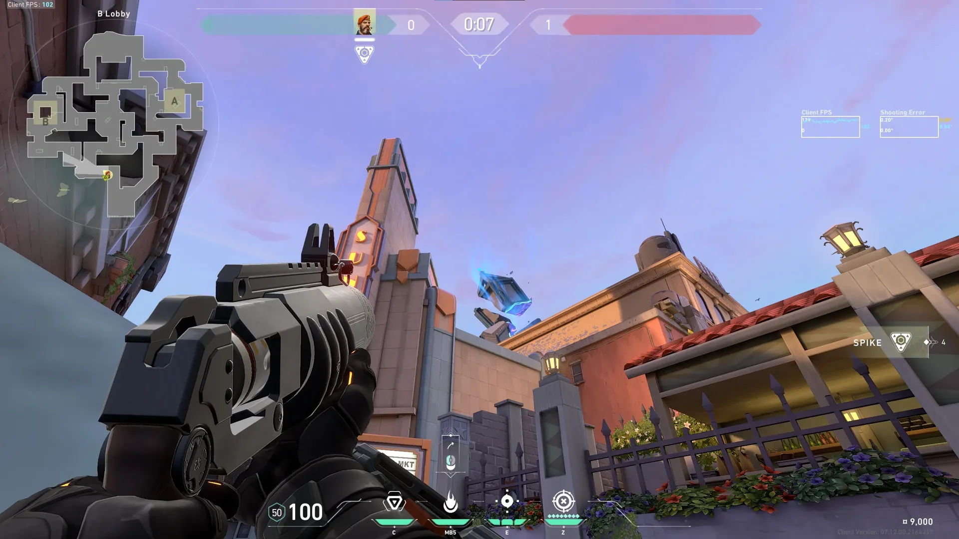 Brimstone Incendiary on Sunset Attack Site B — step 2 of 3: Aim — line up the shot