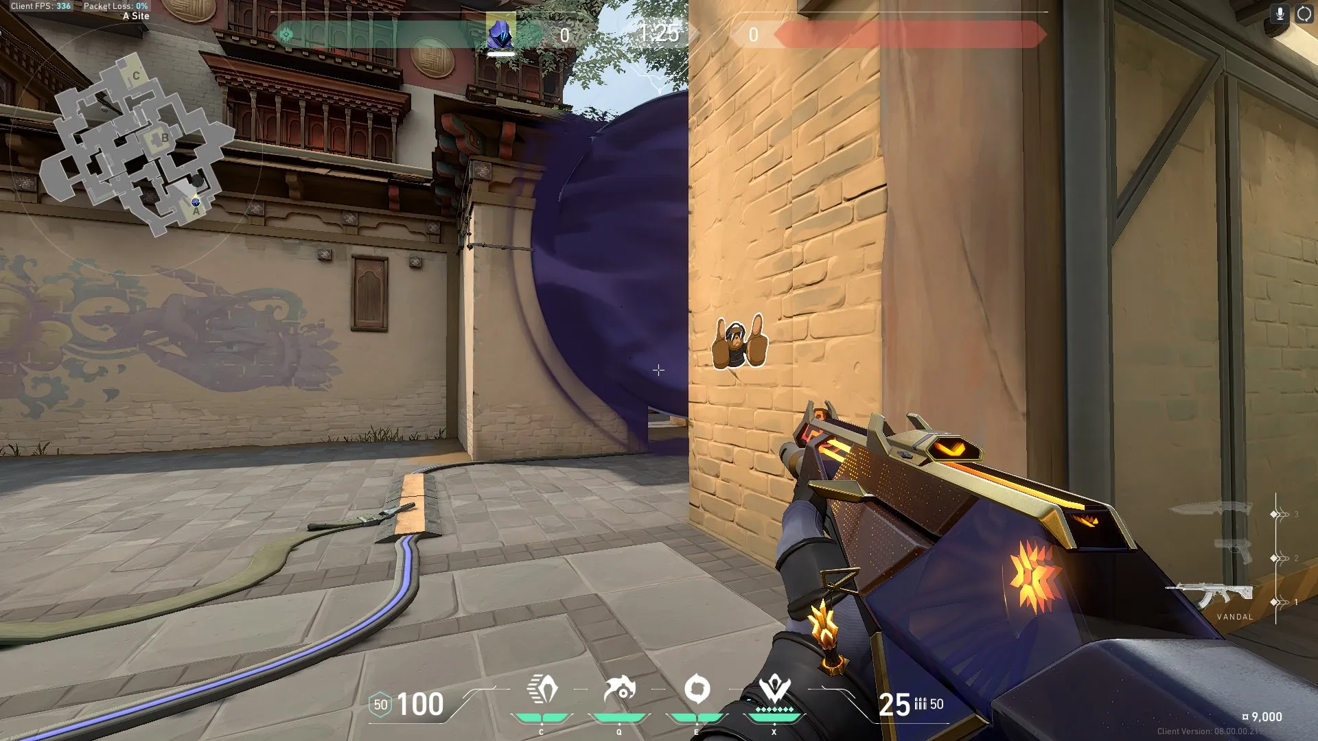 Omen Dark Cover on Haven Attack Site A — step 2 of 3: Aim — line up the shot