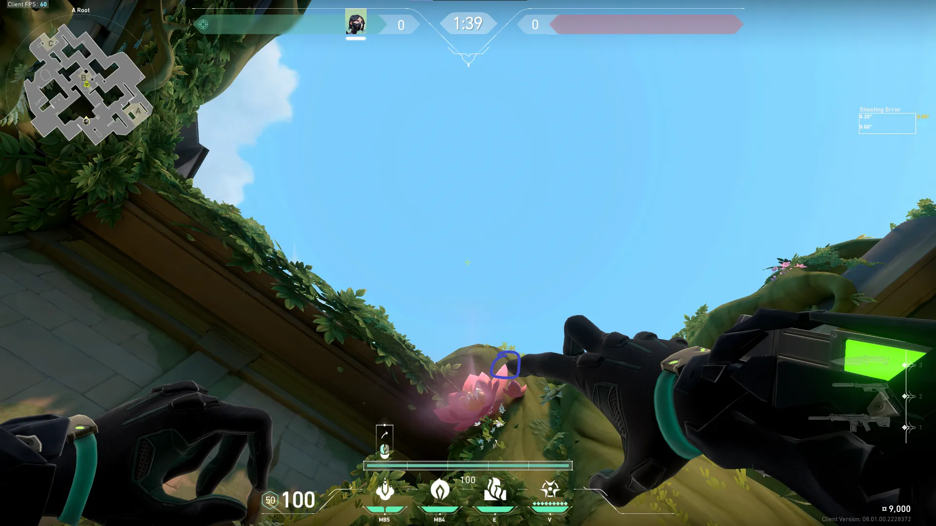 Viper Snake Bite on Lotus Attack Site B — step 2 of 3: Aim — line up the shot