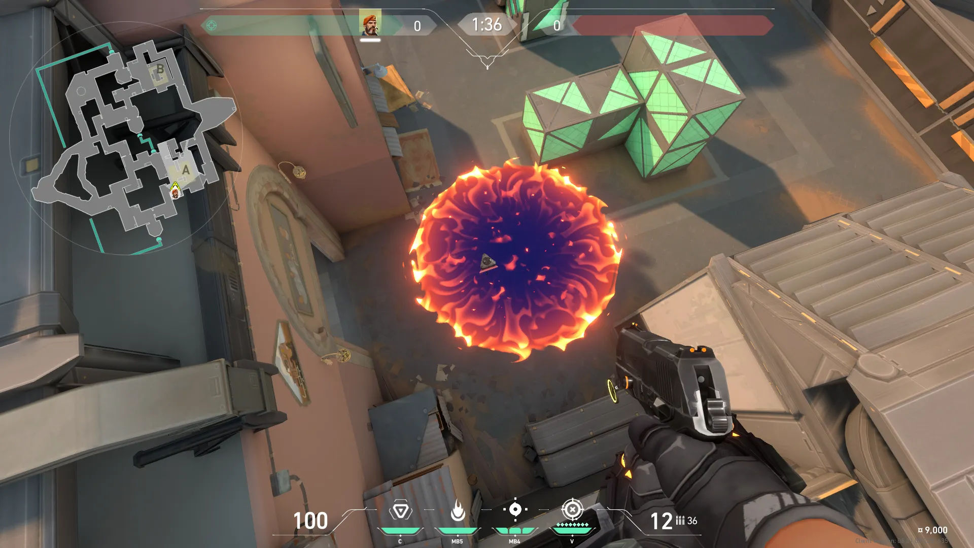 Brimstone Incendiary on Bind Attack Site A — step 4 of 4: Result