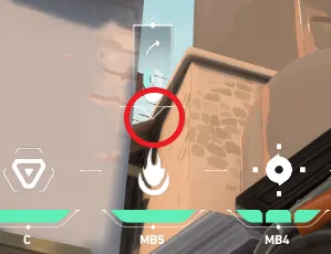 Brimstone Incendiary on Bind Attack Site B — step 3 of 4: Aim — line up the shot