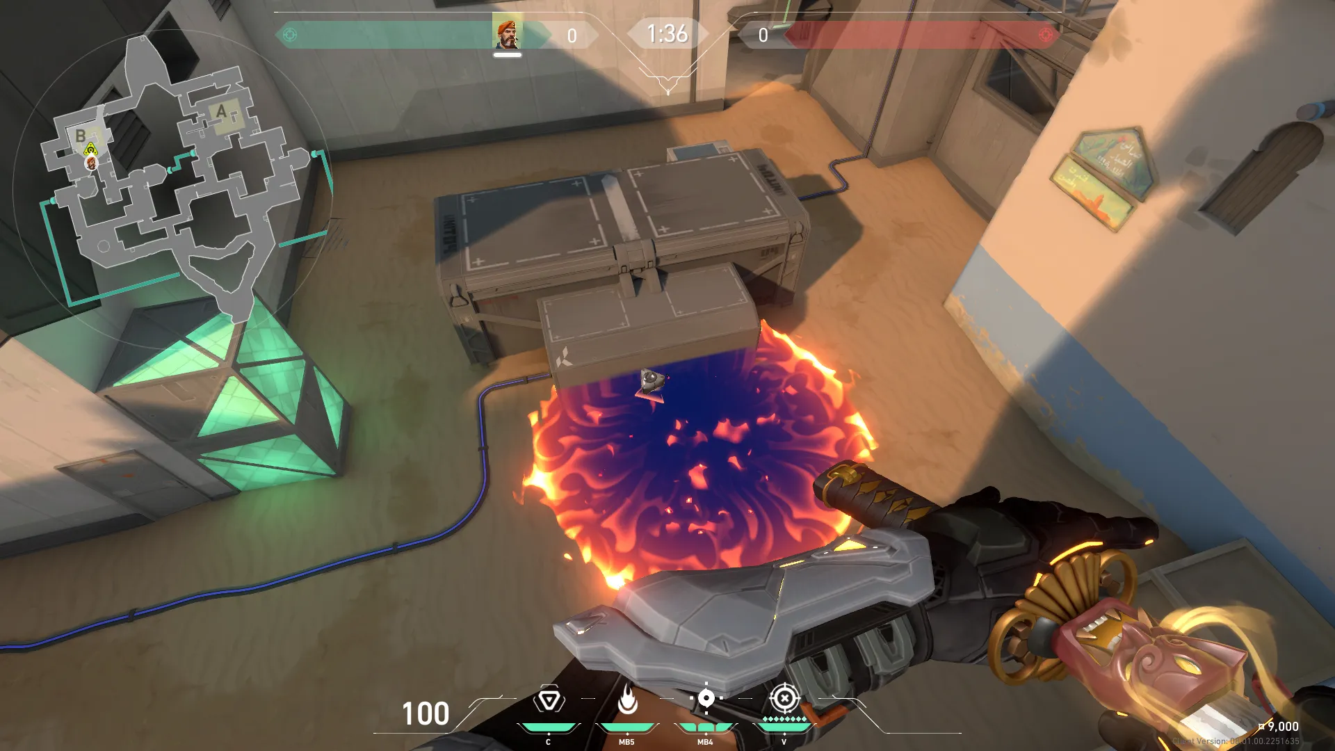Brimstone Incendiary on Bind Attack Site B — step 4 of 4: Result