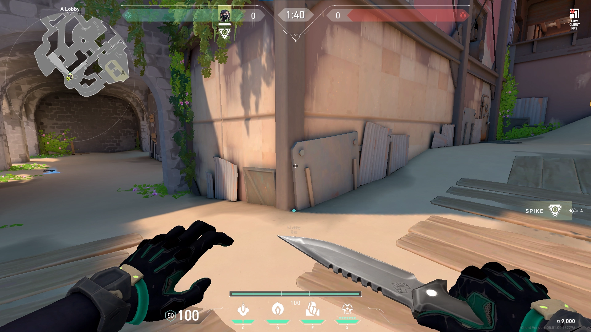 Stall Defuse A Site Default — Viper lineup on Breeze