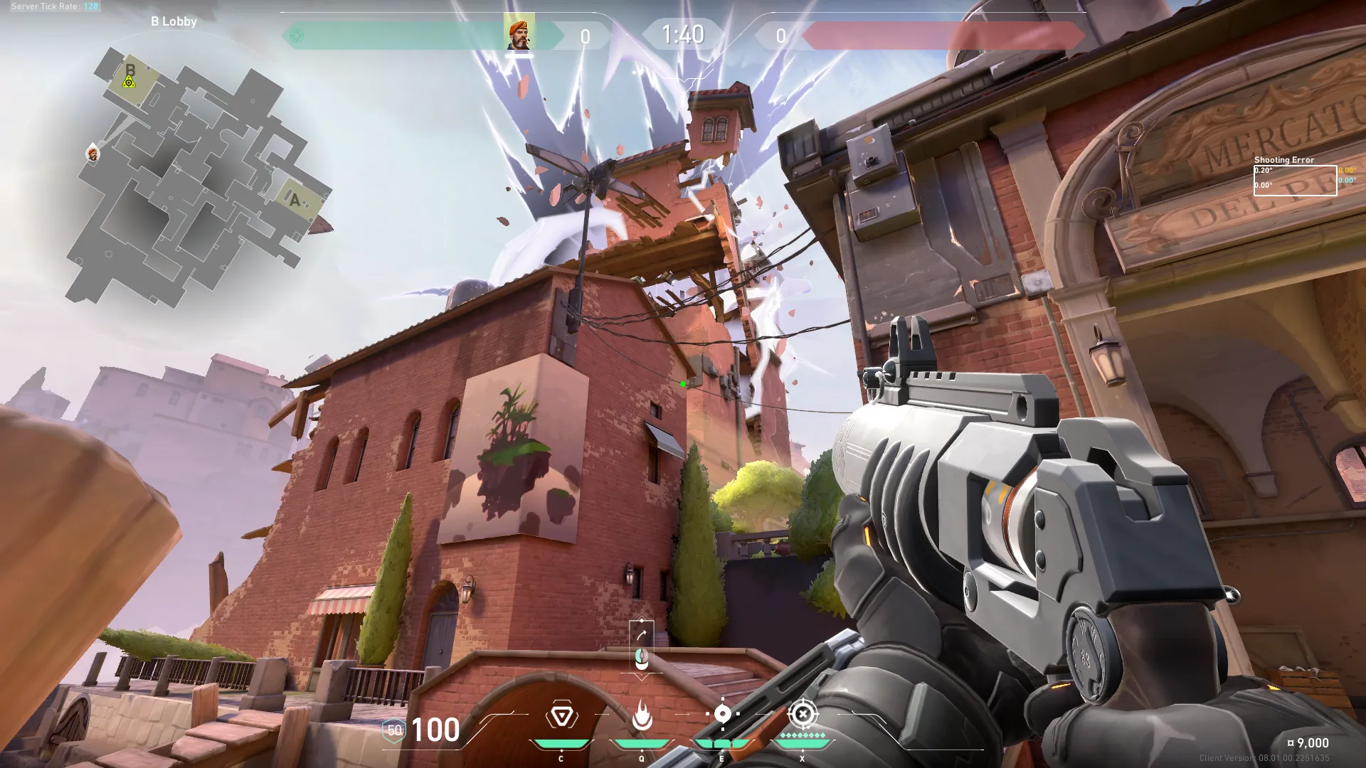 Brimstone Incendiary on Ascent Attack Site B — step 2 of 3: Aim — line up the shot