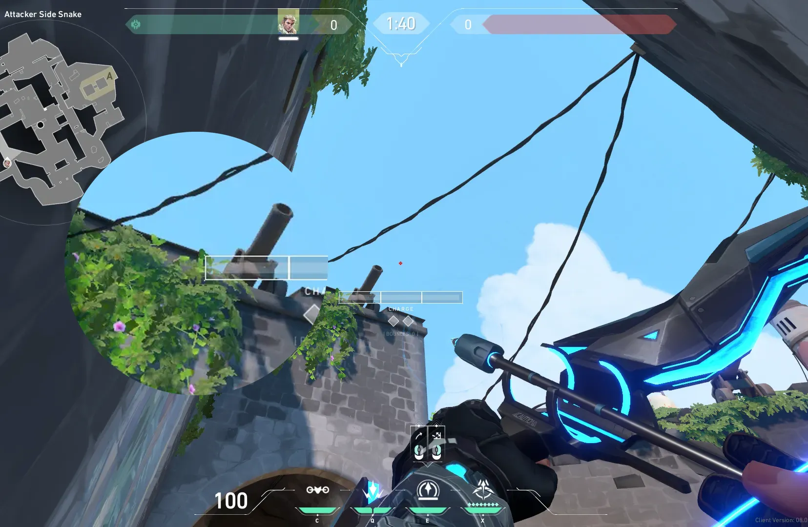 Sova Recon Bolt on Breeze Attack Mid — step 2 of 3: Aim — line up the shot