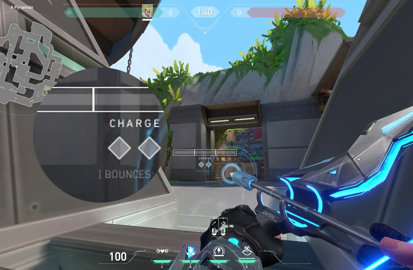 Sova Recon Bolt on Breeze Defense Site A — step 2 of 4: Aim — line up the shot
