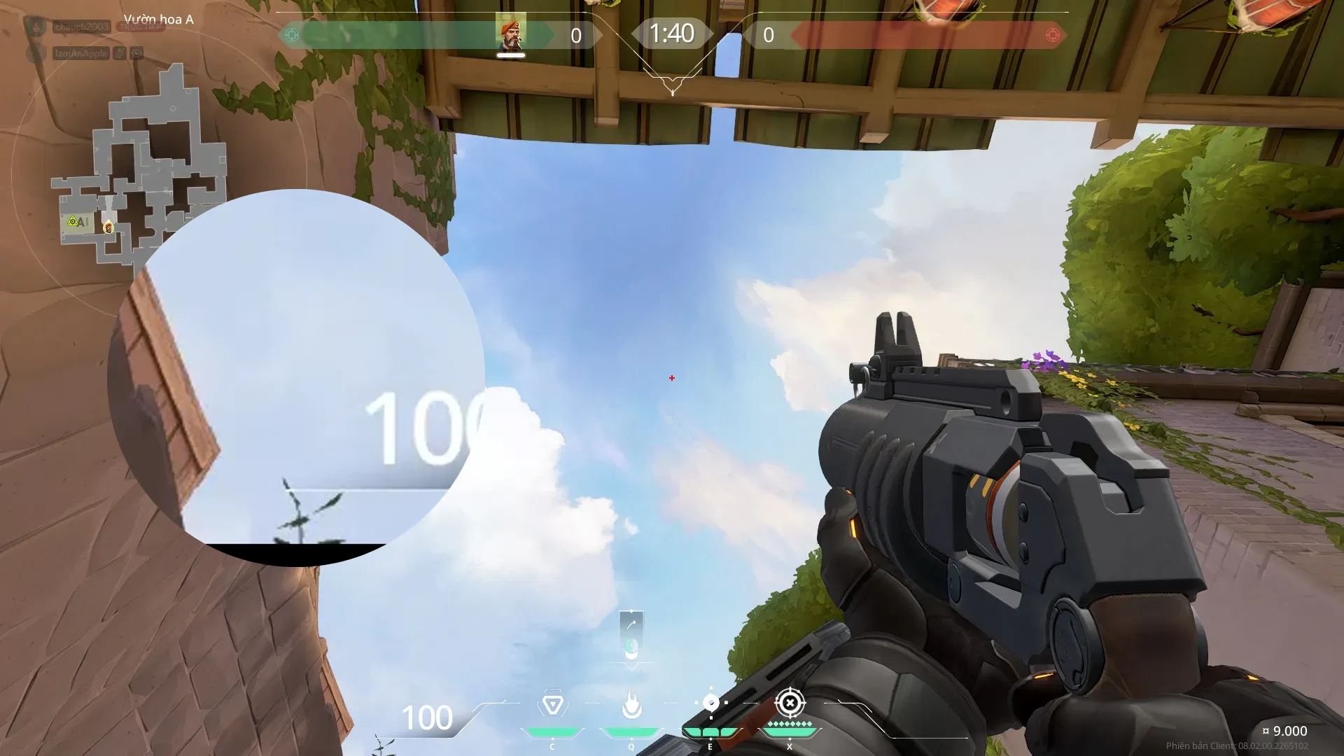 Brimstone Incendiary on Ascent Defense Site A — step 3 of 4: Aim — line up the shot