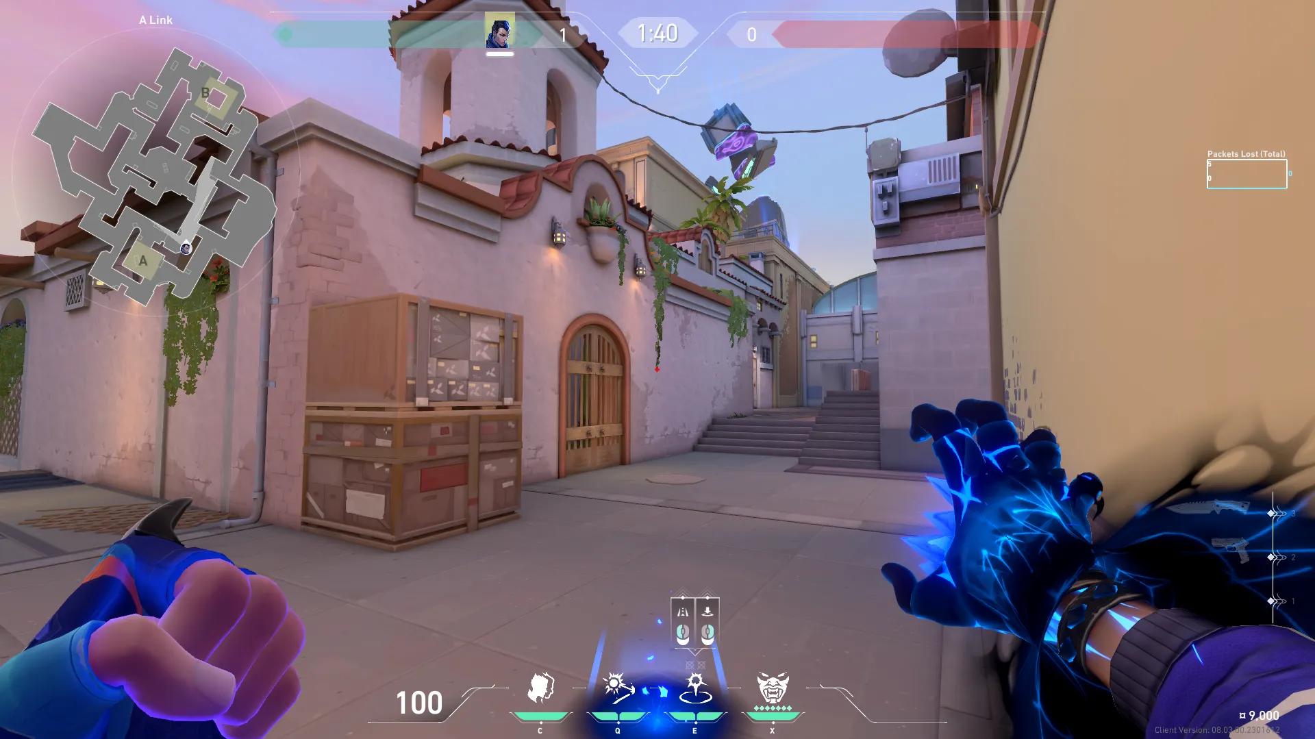 Yoru Gatecrash on Sunset Defense Site B — step 2 of 3: Aim — line up the shot