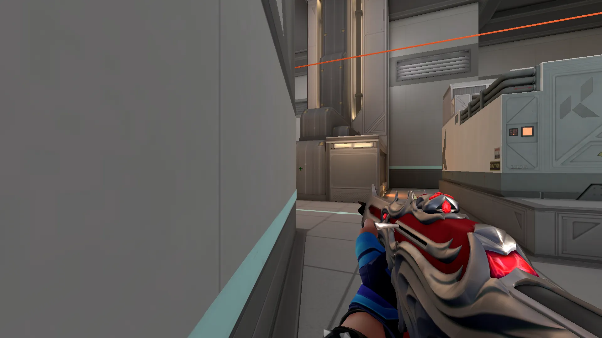 Yoru Fakeout on Icebox Defense Site A — step 3 of 5: Aim — line up the shot