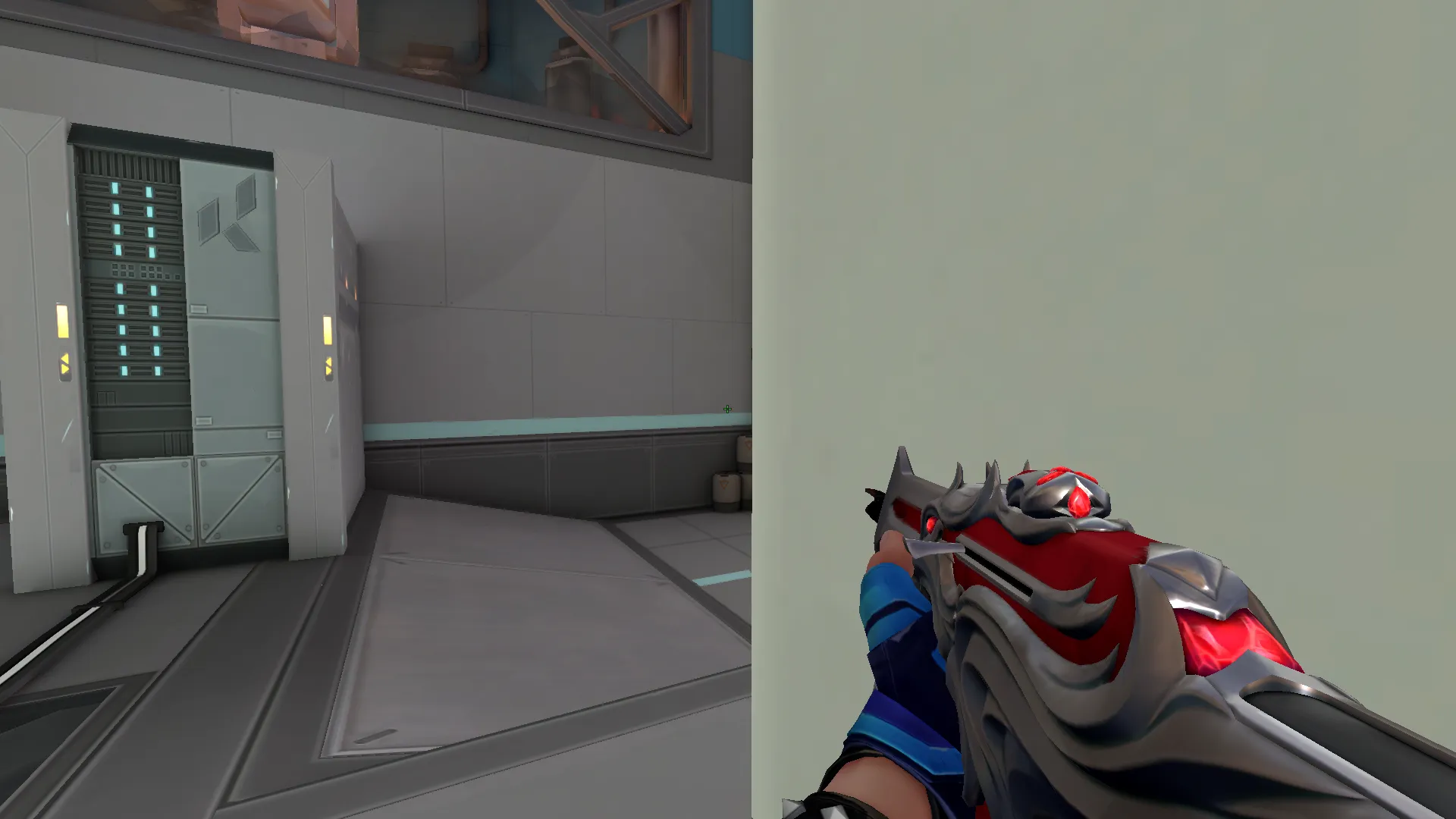 Yoru Fakeout on Icebox Defense Site A — step 4 of 5: Aim — line up the shot