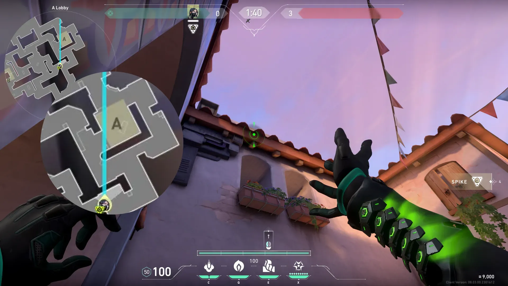 Viper Toxic Screen on Sunset Attack Site A — step 2 of 6: Aim — line up the shot