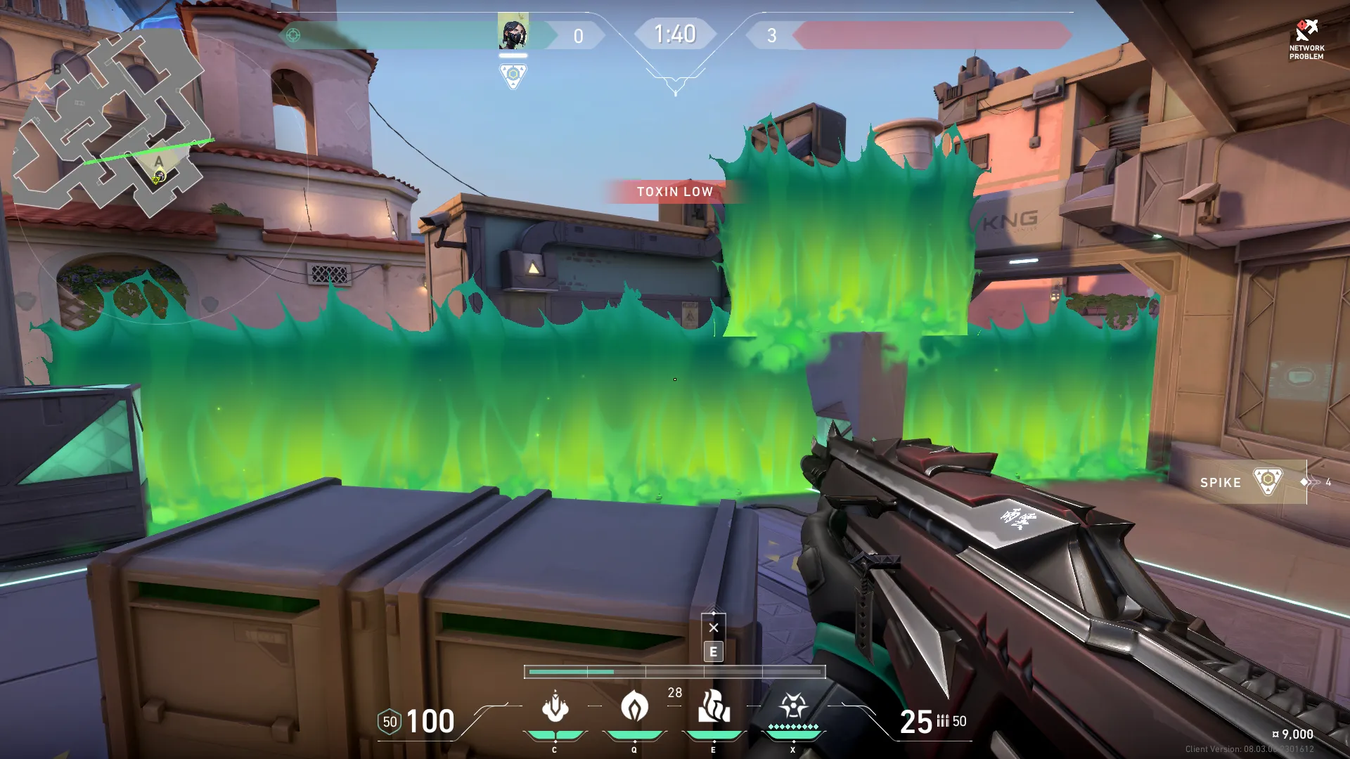 Viper Toxic Screen on Sunset Attack Site A — step 5 of 6: Aim — line up the shot