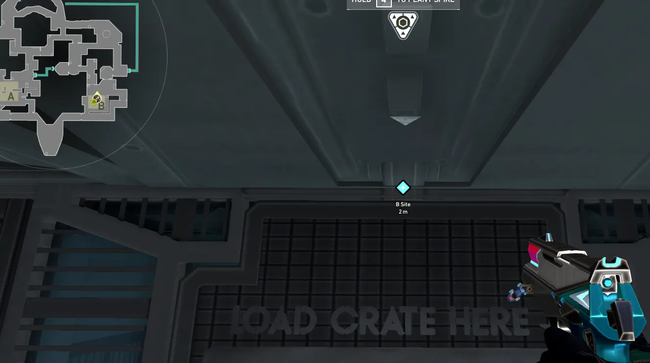 Viper Poison Cloud on Bind Defense Site B — step 2 of 3: Aim — line up the shot