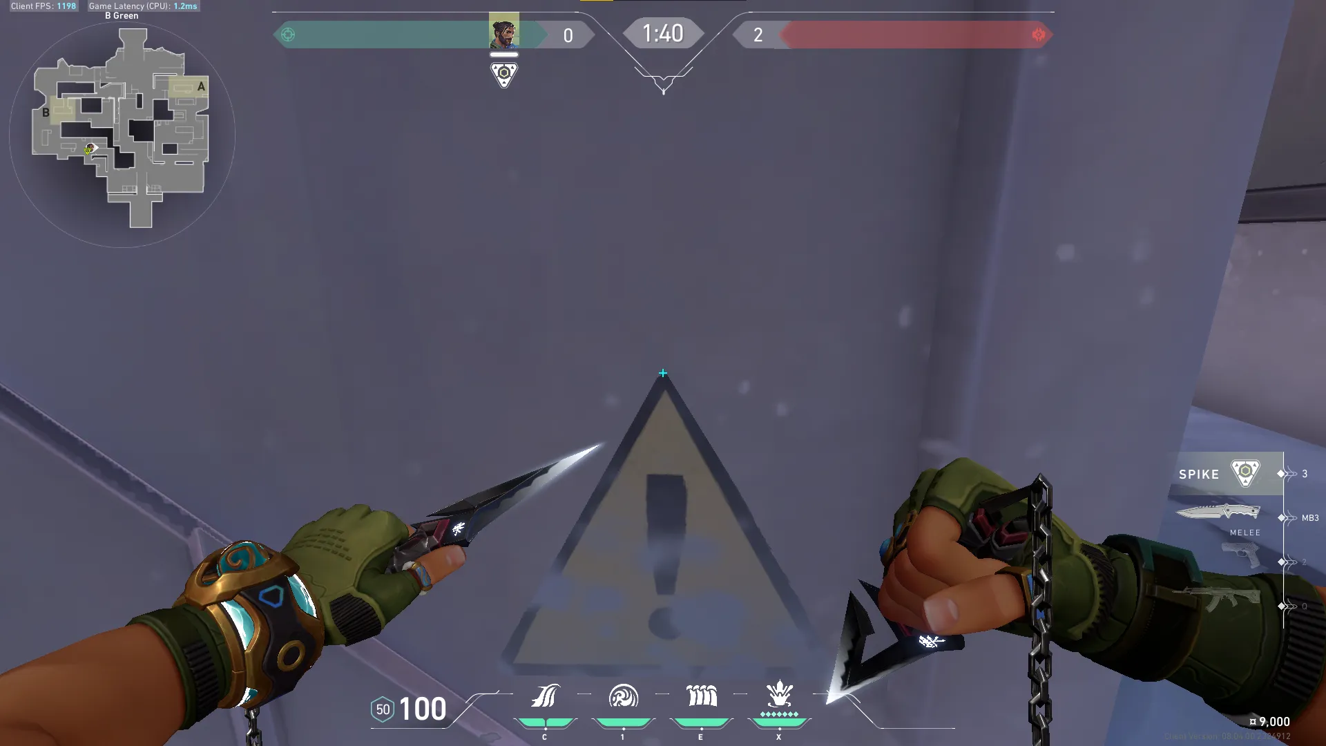 KAY/O Frag_Ment on Icebox Attack Site B — step 2 of 4: Aim — line up the shot