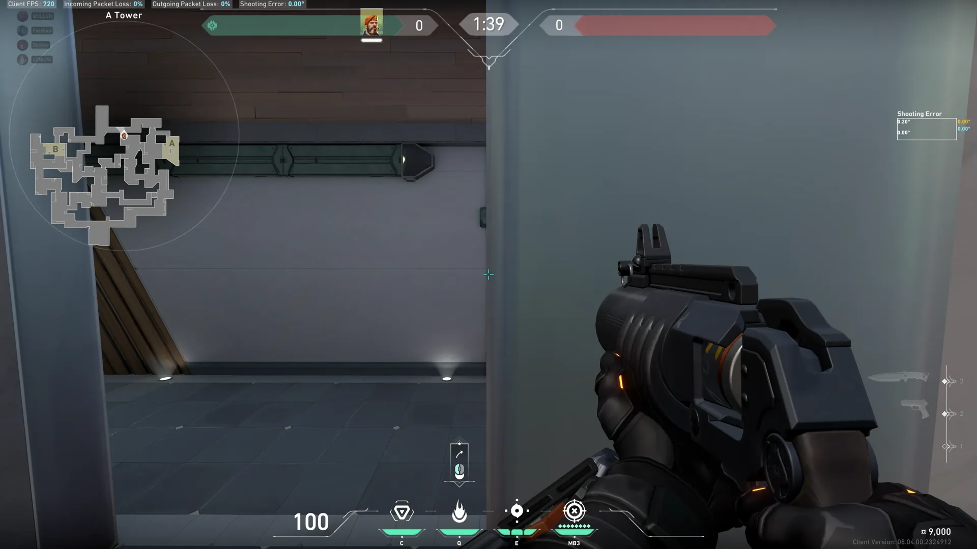 Brimstone Incendiary on Split Defense Site A — step 2 of 4: Aim — line up the shot