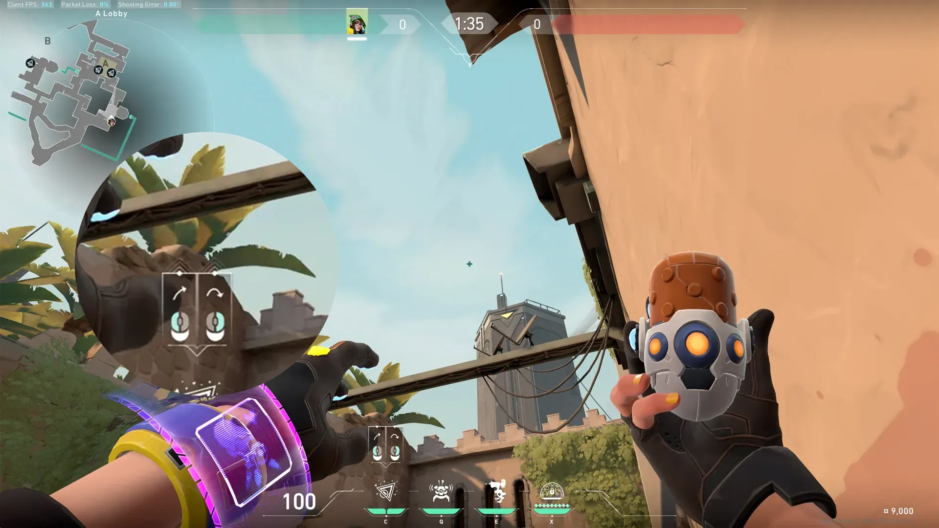 Killjoy Nanoswarm on Bind Attack Site A — step 2 of 3: Aim — line up the shot