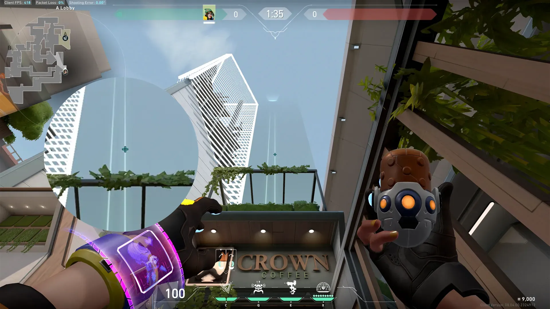 Killjoy Nanoswarm on Split Attack Site A — step 2 of 3: Aim — line up the shot
