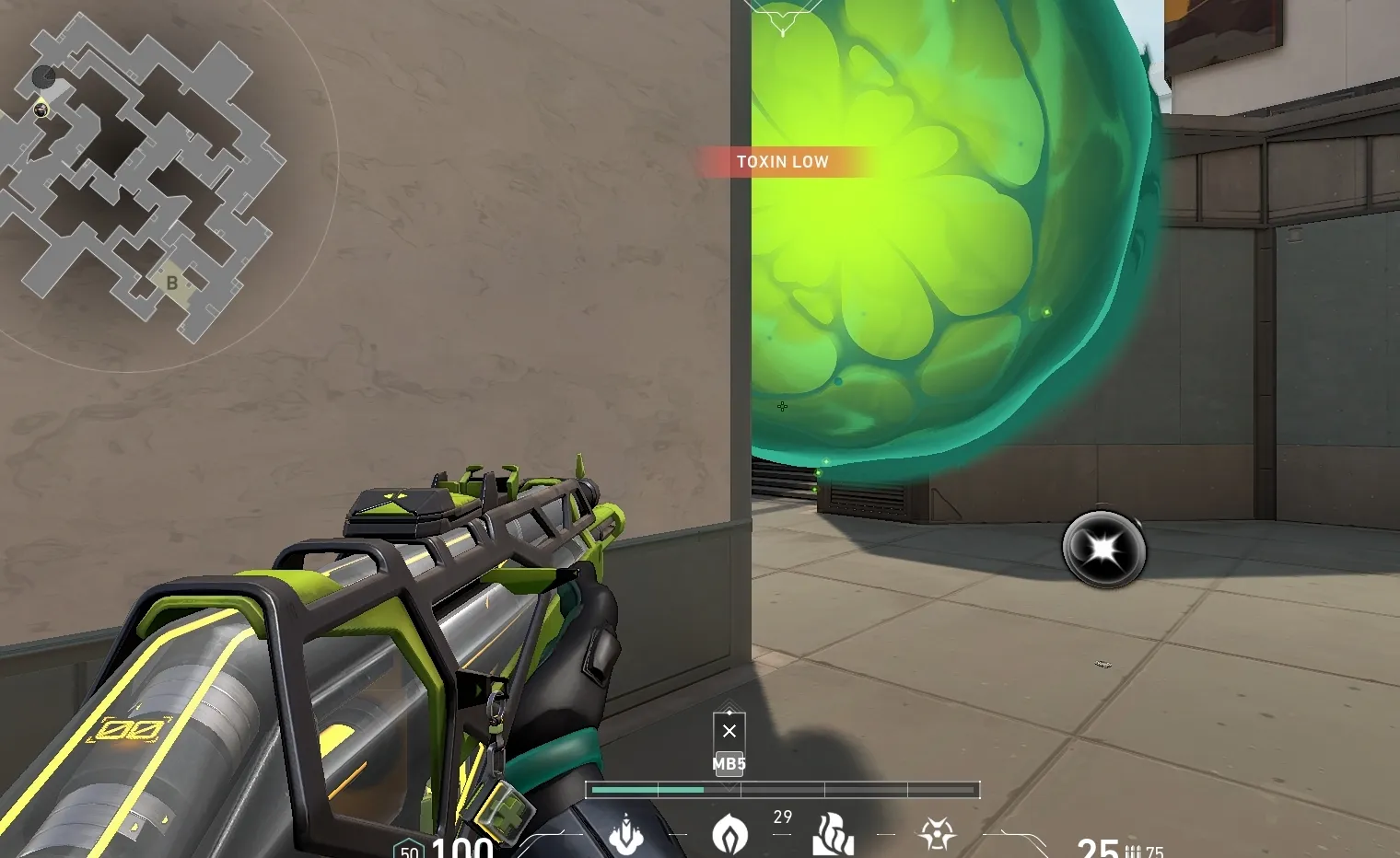 Viper Poison Cloud on Split Defense Site A — step 4 of 5: Aim — line up the shot