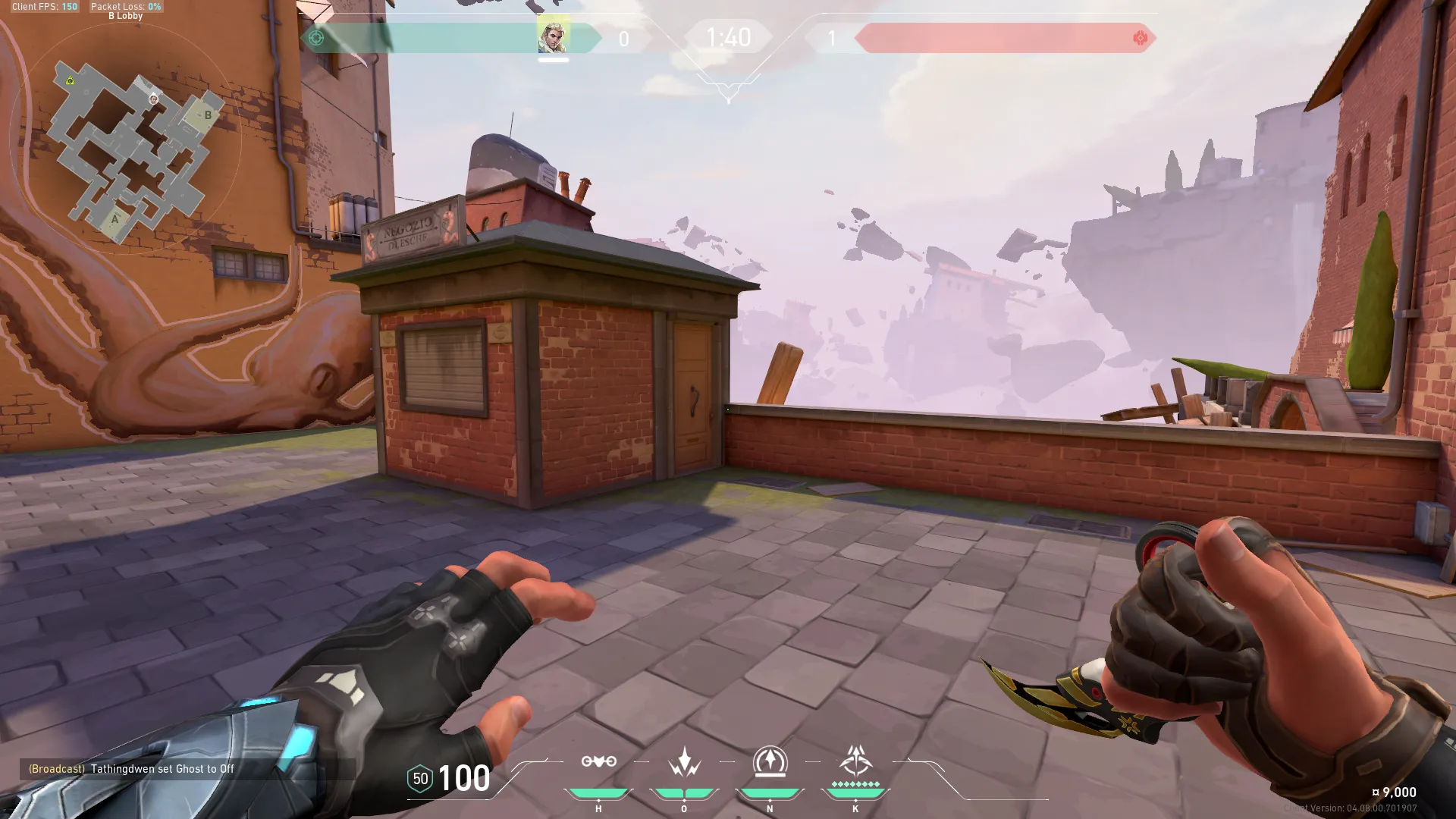 Offense B Site from B Lobby — Sova lineup on Ascent