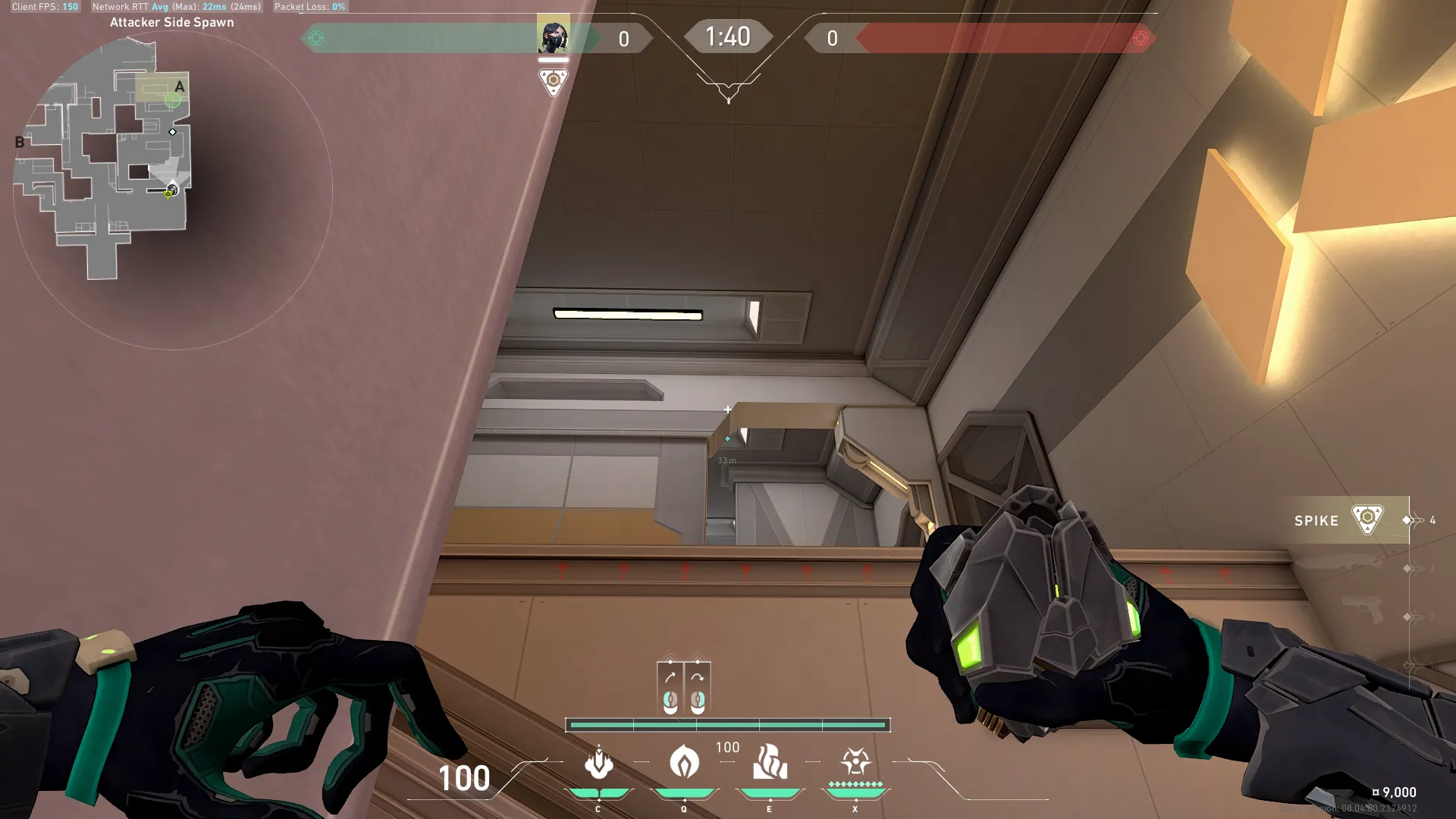 Viper Poison Cloud on Icebox Attack Site A — step 2 of 3: Aim — line up the shot