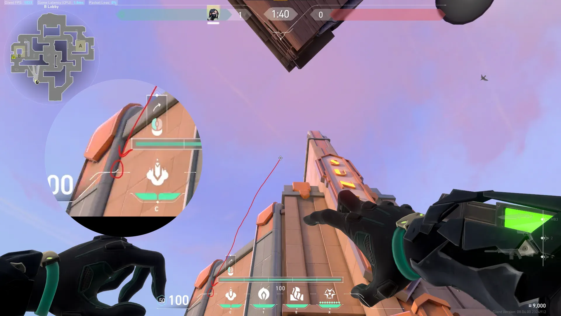 Viper Snake Bite on Sunset Attack Site B — step 2 of 3: Aim — line up the shot