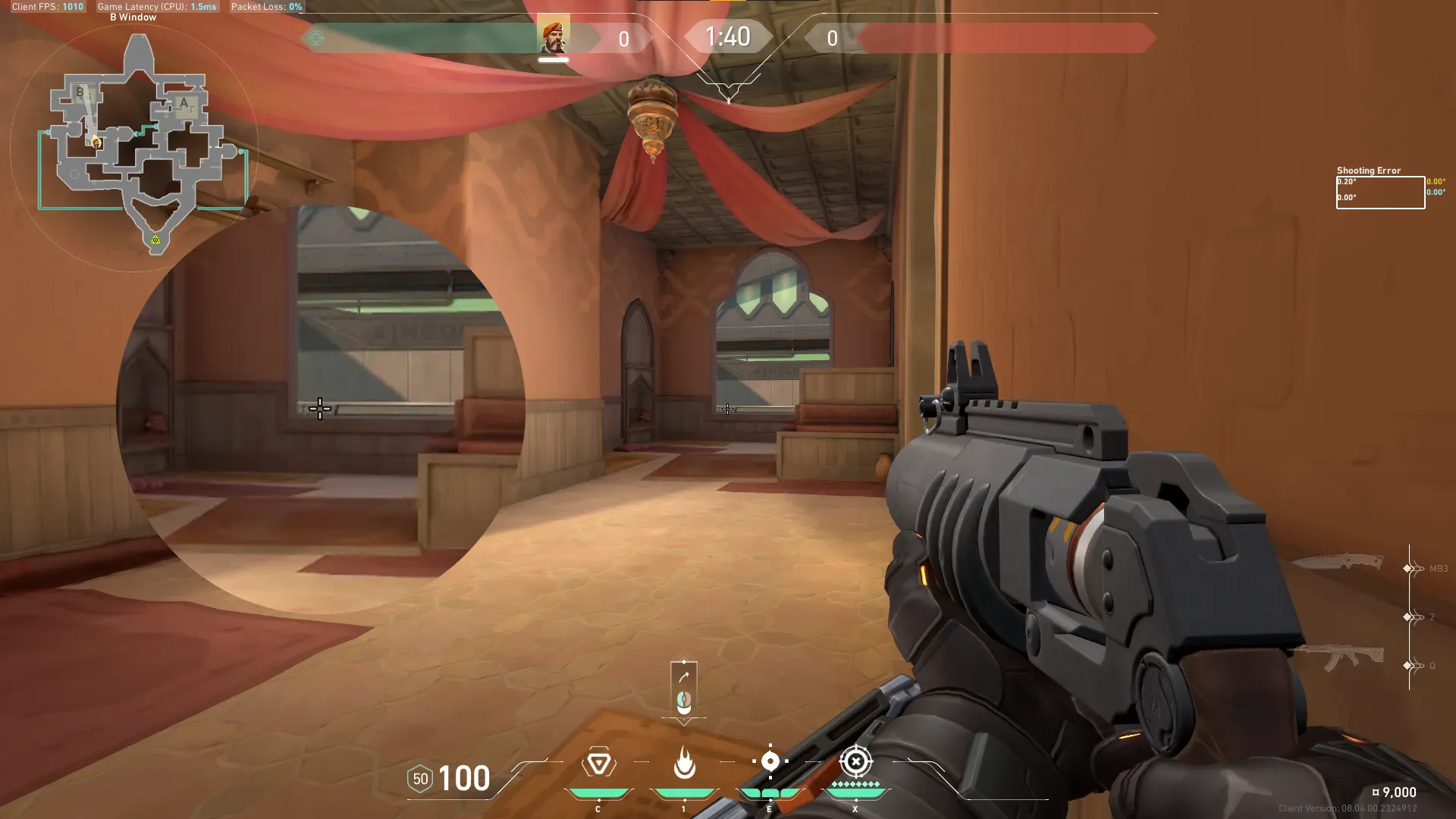 Brimstone Incendiary on Bind Attack Site B — step 2 of 3: Aim — line up the shot