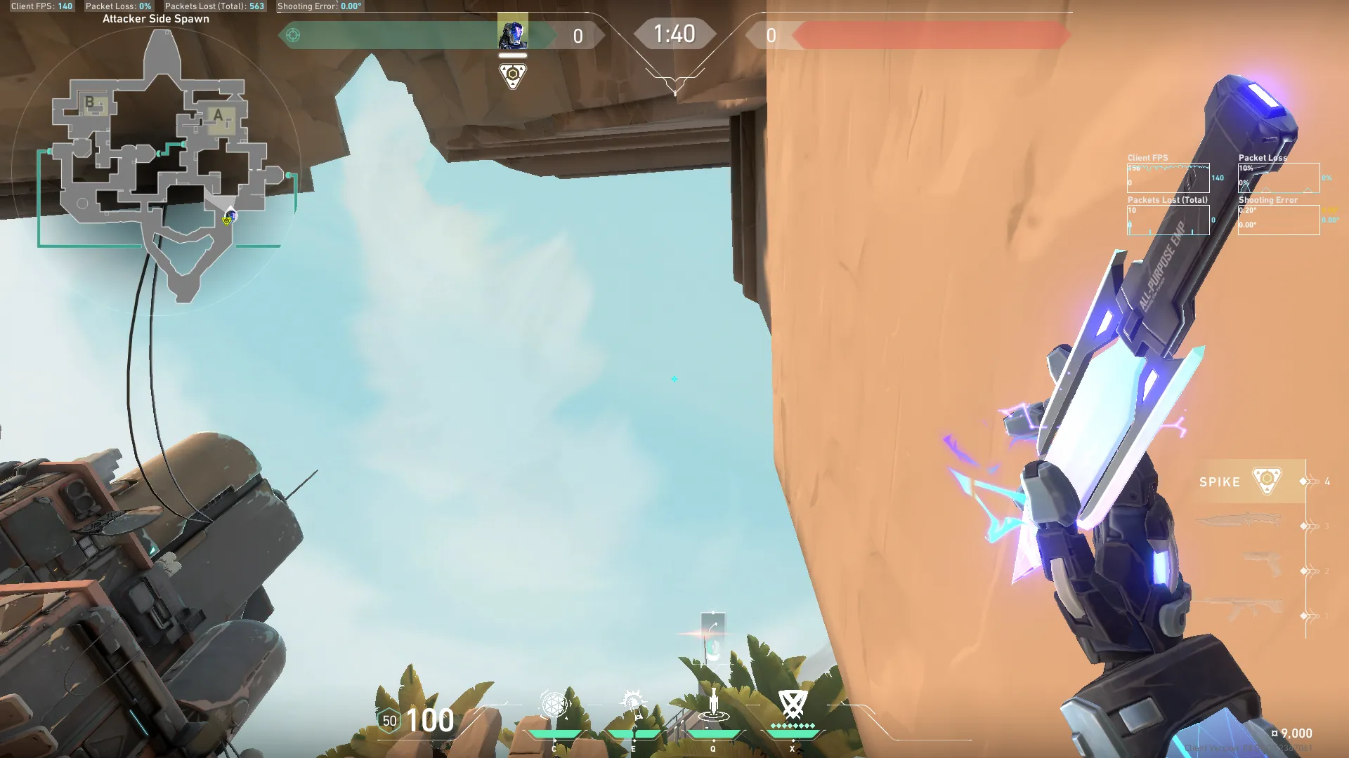 KAY/O Zero_Point on Bind Attack Site A — step 2 of 3: Aim — line up the shot