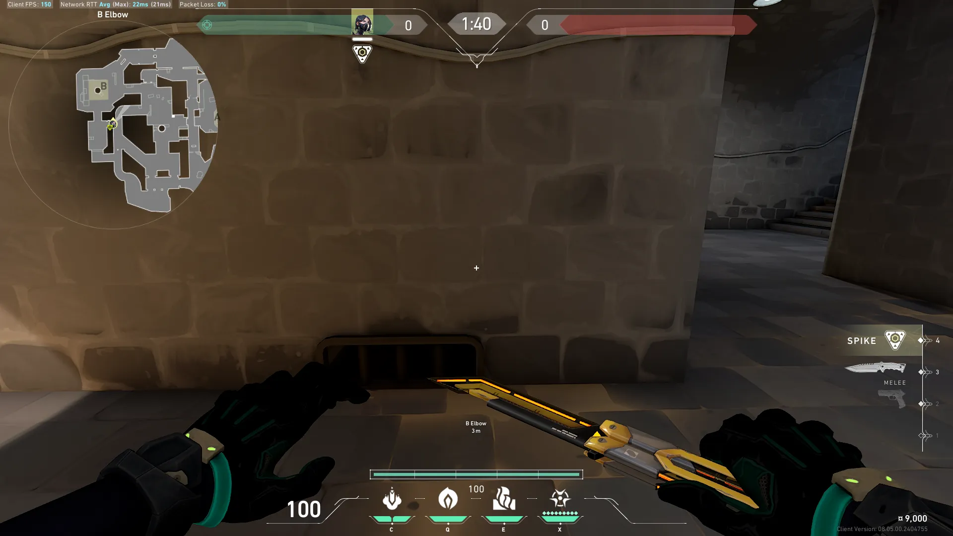 Attacking B Wall — Viper lineup on Breeze