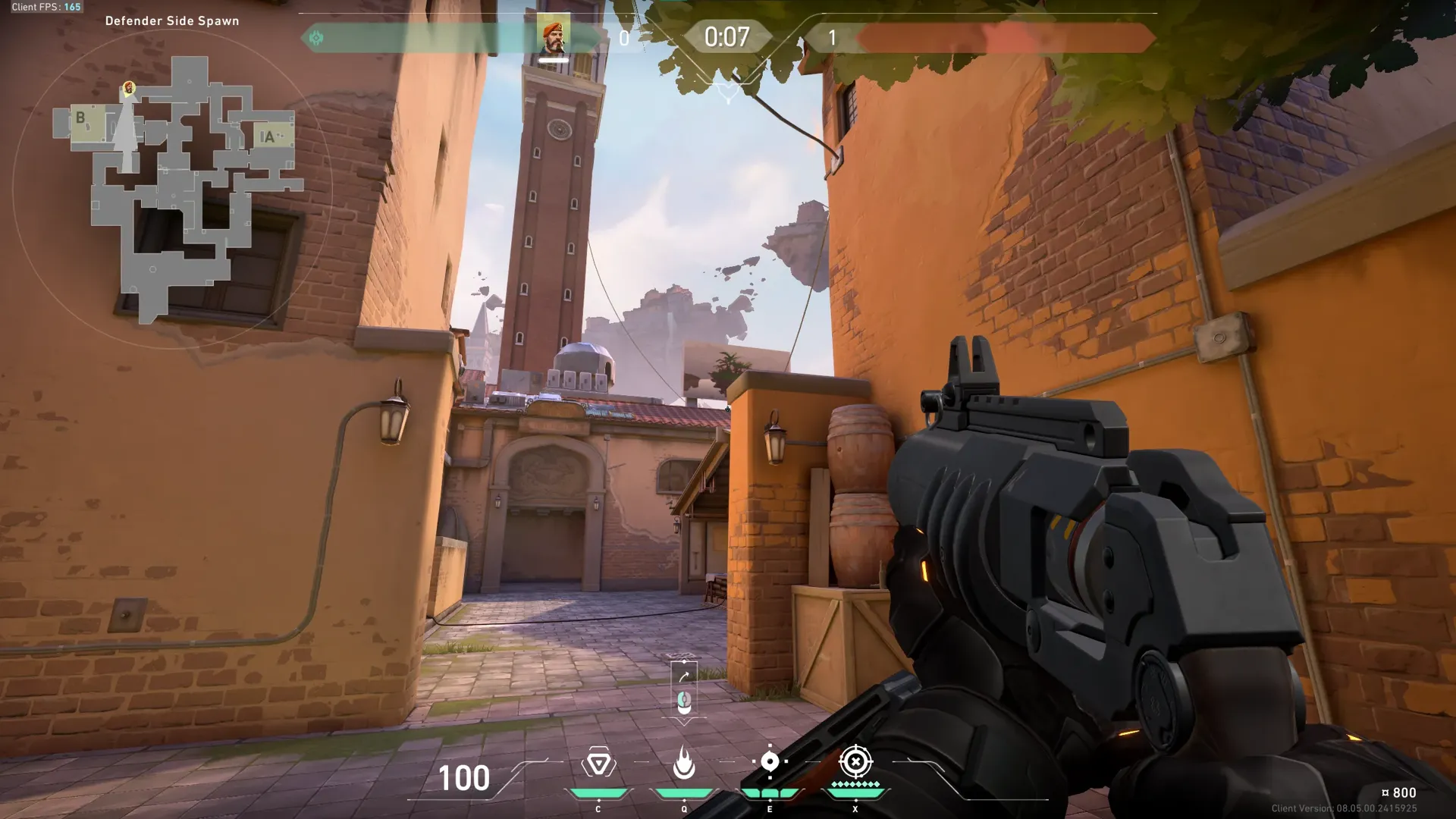 Brimstone Incendiary on Ascent Defense Site B — step 3 of 4: Aim — line up the shot