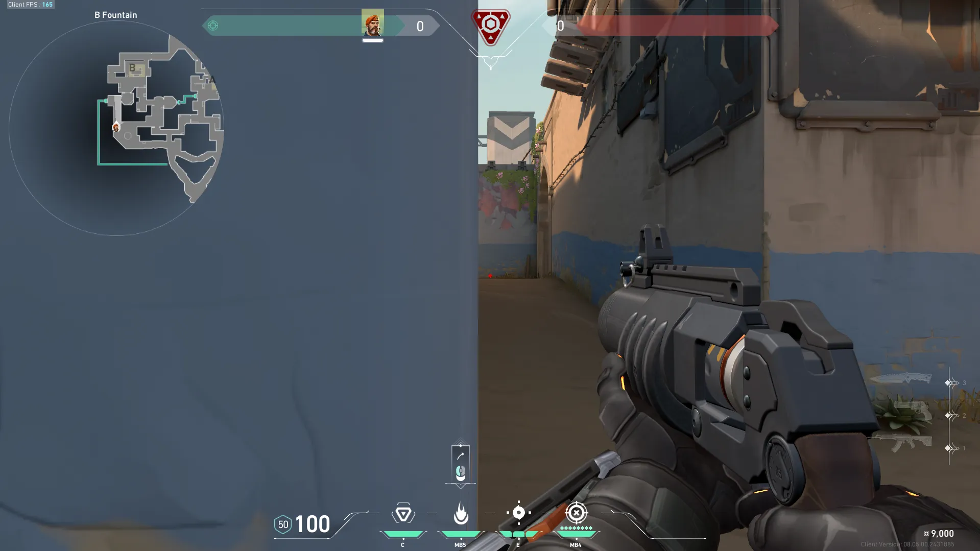 Brimstone Incendiary on Bind Attack Site B — step 2 of 4: Aim — line up the shot