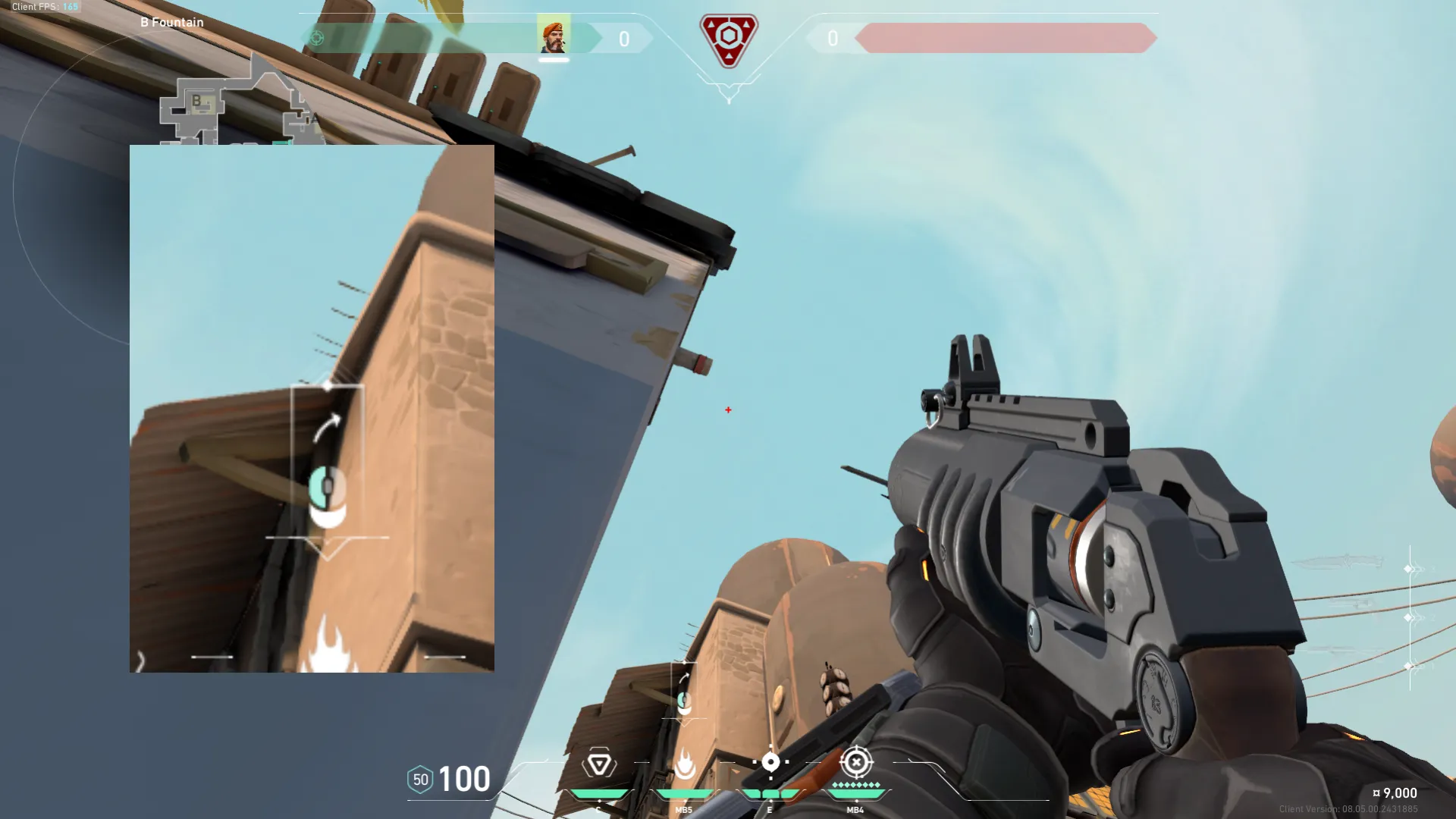 Brimstone Incendiary on Bind Attack Site B — step 3 of 4: Aim — line up the shot