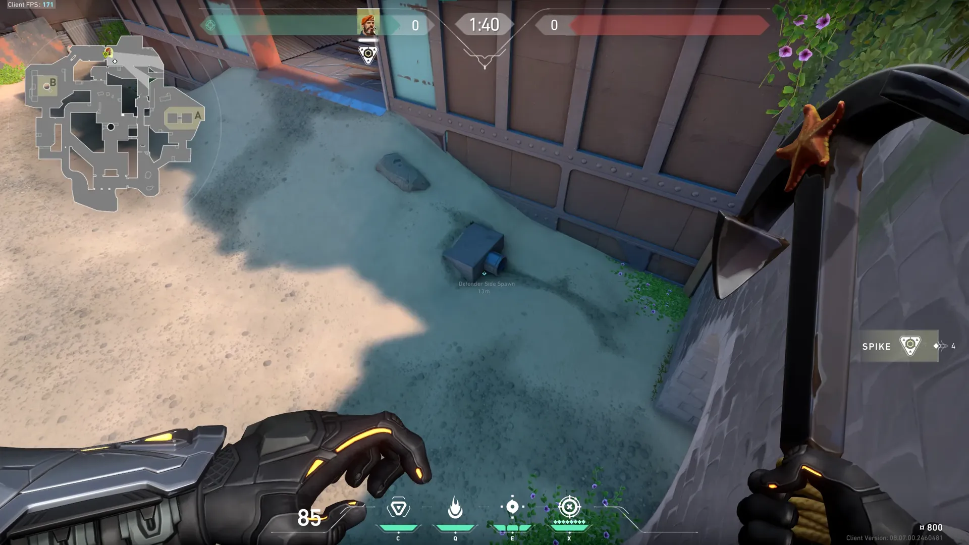 B Defender Spawn to Default Denial — Brimstone lineup on Breeze