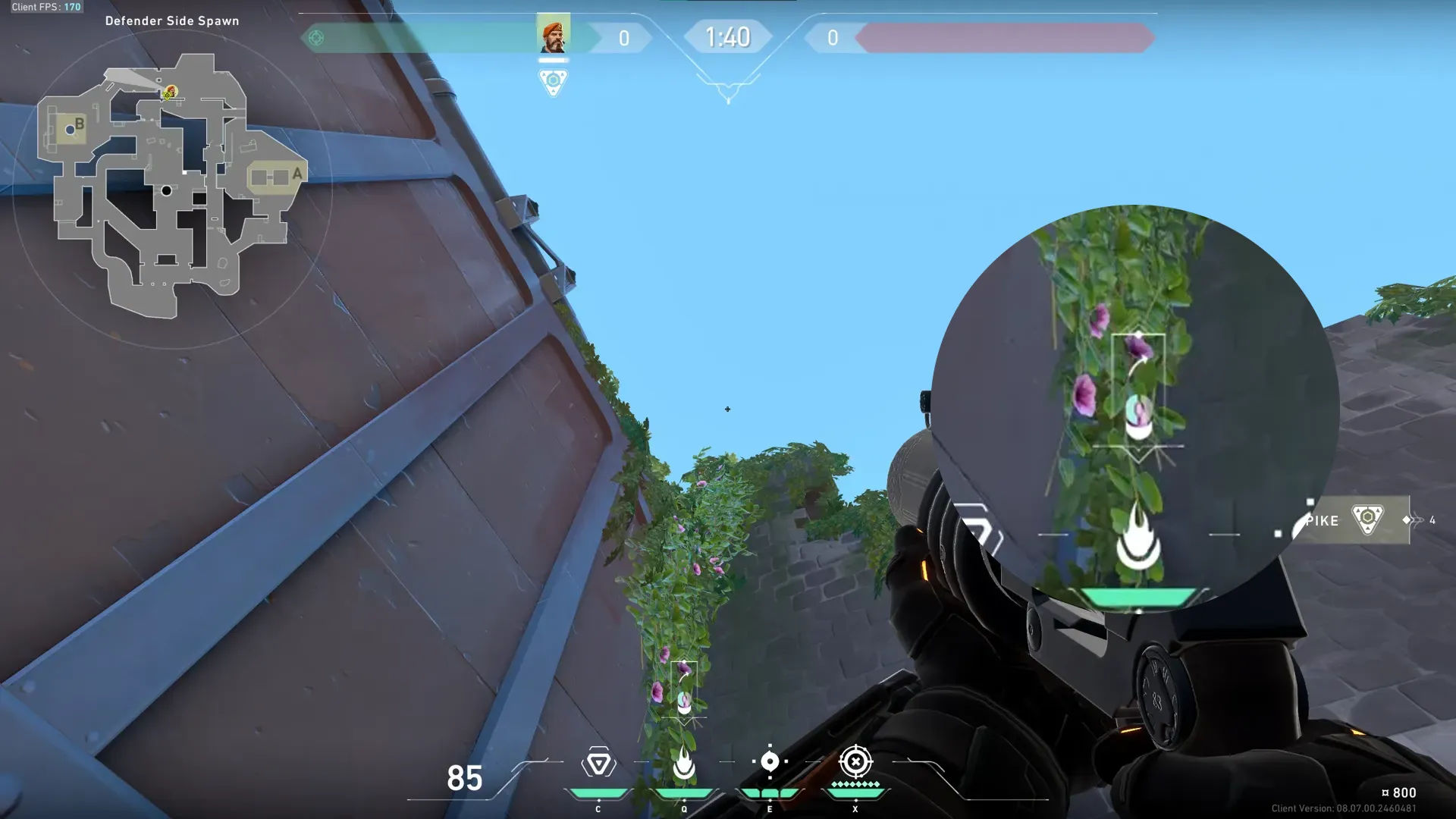 Brimstone Incendiary on Breeze Defense Site B — step 2 of 3: Aim — line up the shot